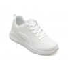 Pantofi sport SKECHERS albi, BOBS BUNO, din piele ecologica