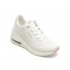 Pantofi sport SKECHERS albi, MILLION AIR, din piele ecologica