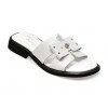 Papuci casual FLAVIA PASSINI albi, 3042068, din piele naturala
