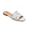 Papuci casual FLAVIA PASSINI albi, 356601, din piele naturala