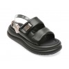 Sandale casual GRYXX negre, S006, din piele ecologica