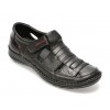 Sandale casual OTTER negre, 9562, din piele naturala