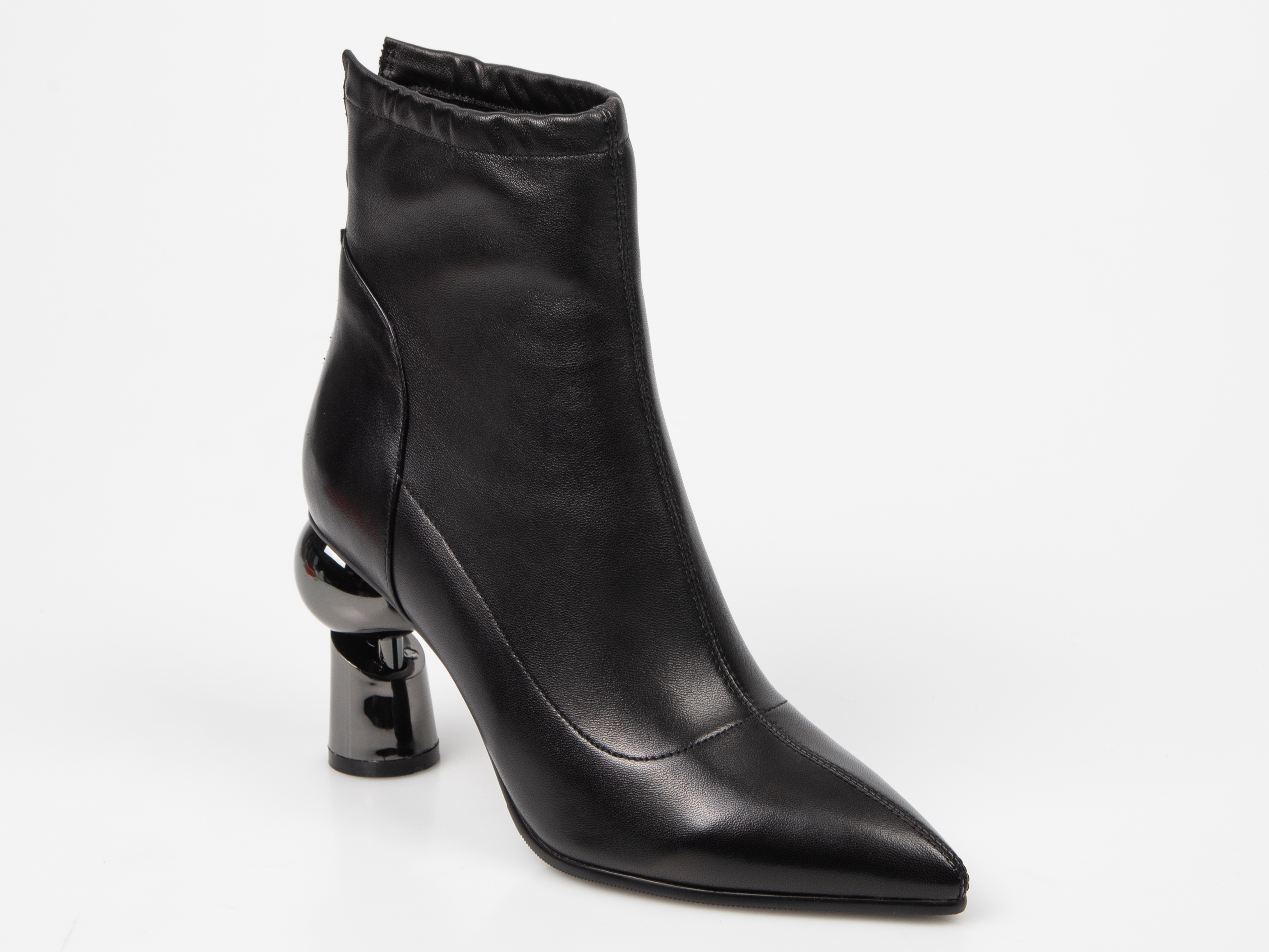 Botine EPICA negre, NW831, din piele naturala