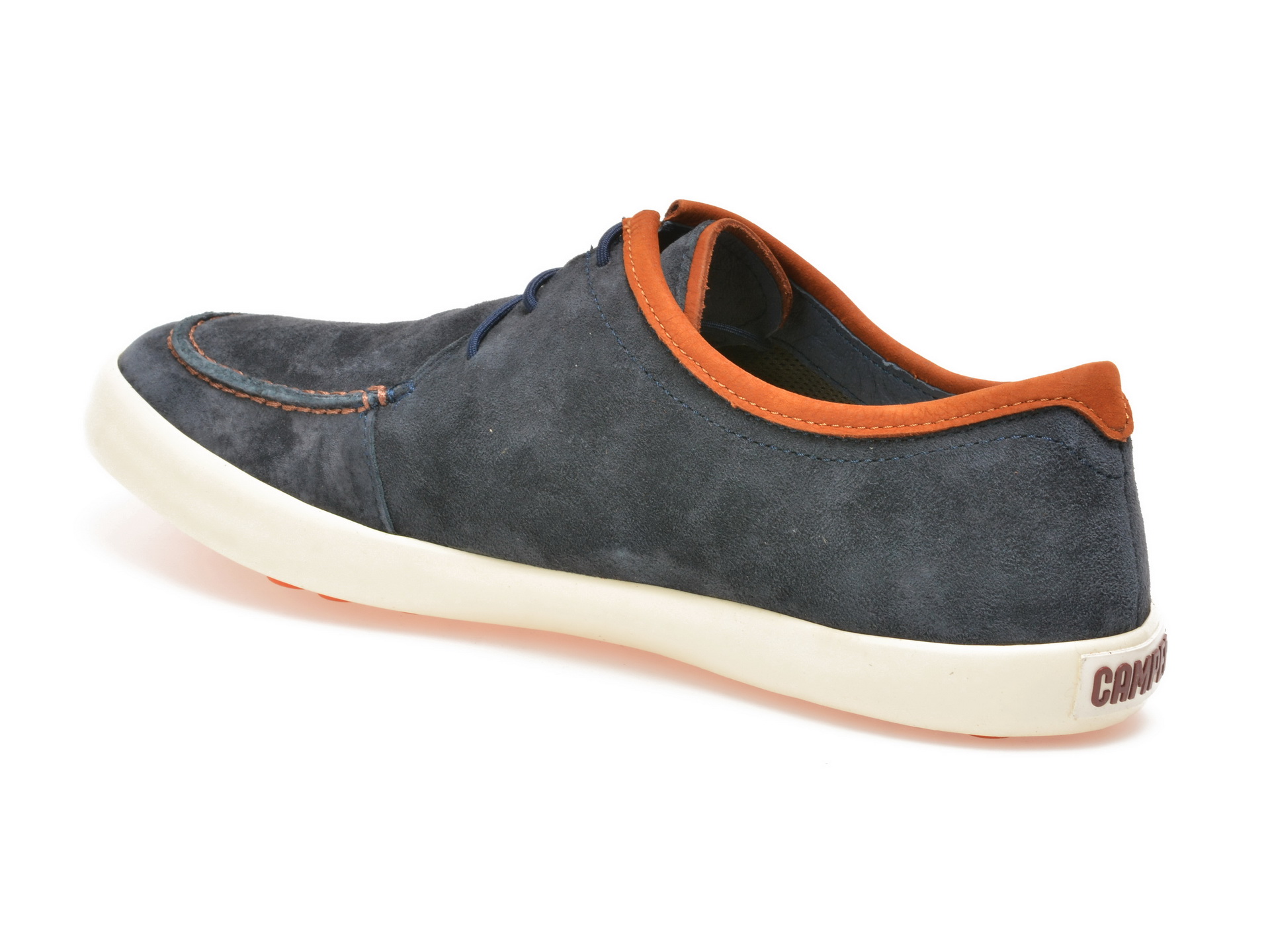 Pantofi mocasini CAMPER bleumarin, 100007, din piele intoarsa - 3 | YEO