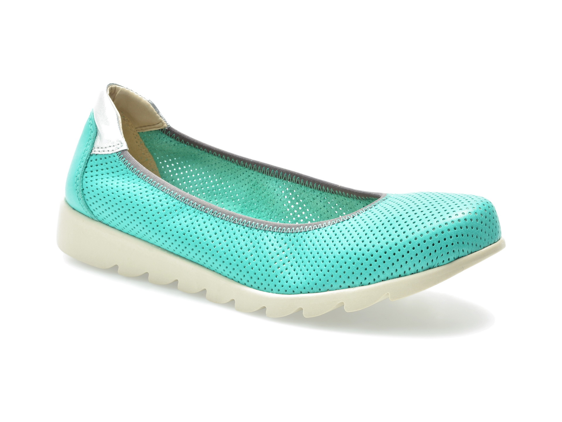 Espadrile THE FLEXX verzi, Onthetr, din piele naturala