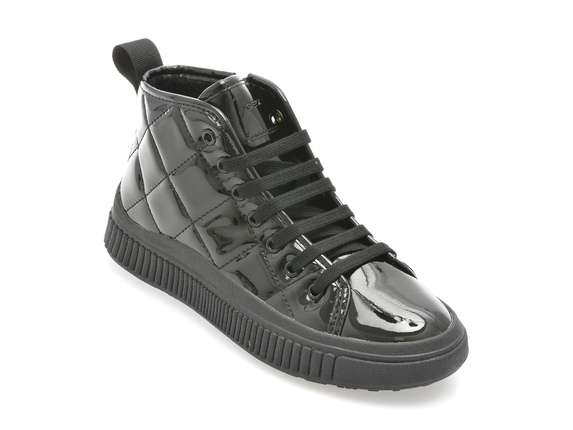 Ghete casual GEOX negre, J46M3B, din piele ecologica