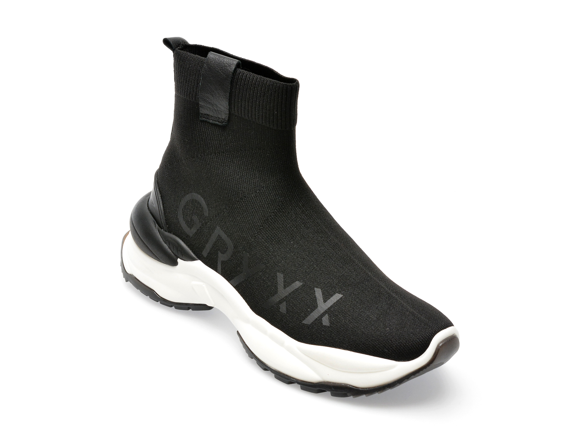 Ghete GRYXX alb-negru, AD11B1, din material textil Gryxx imagine noua 2022