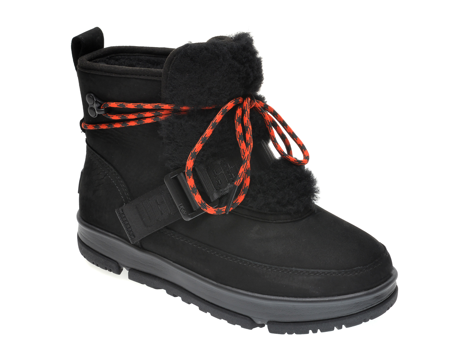 Ghete UGG negre, 1112477, din piele intoarsa