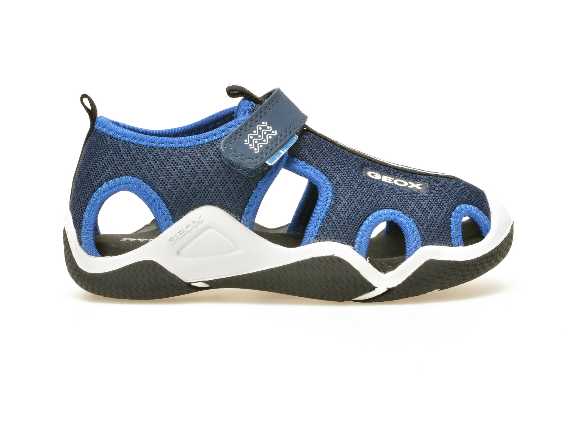 Sandale pentru copii GEOX bleumarin, J5230C, din piele ecologica