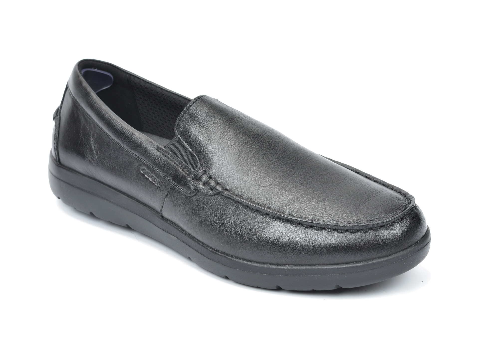 Pantofi mocasini GEOX negri, U743Qc, din piele naturala