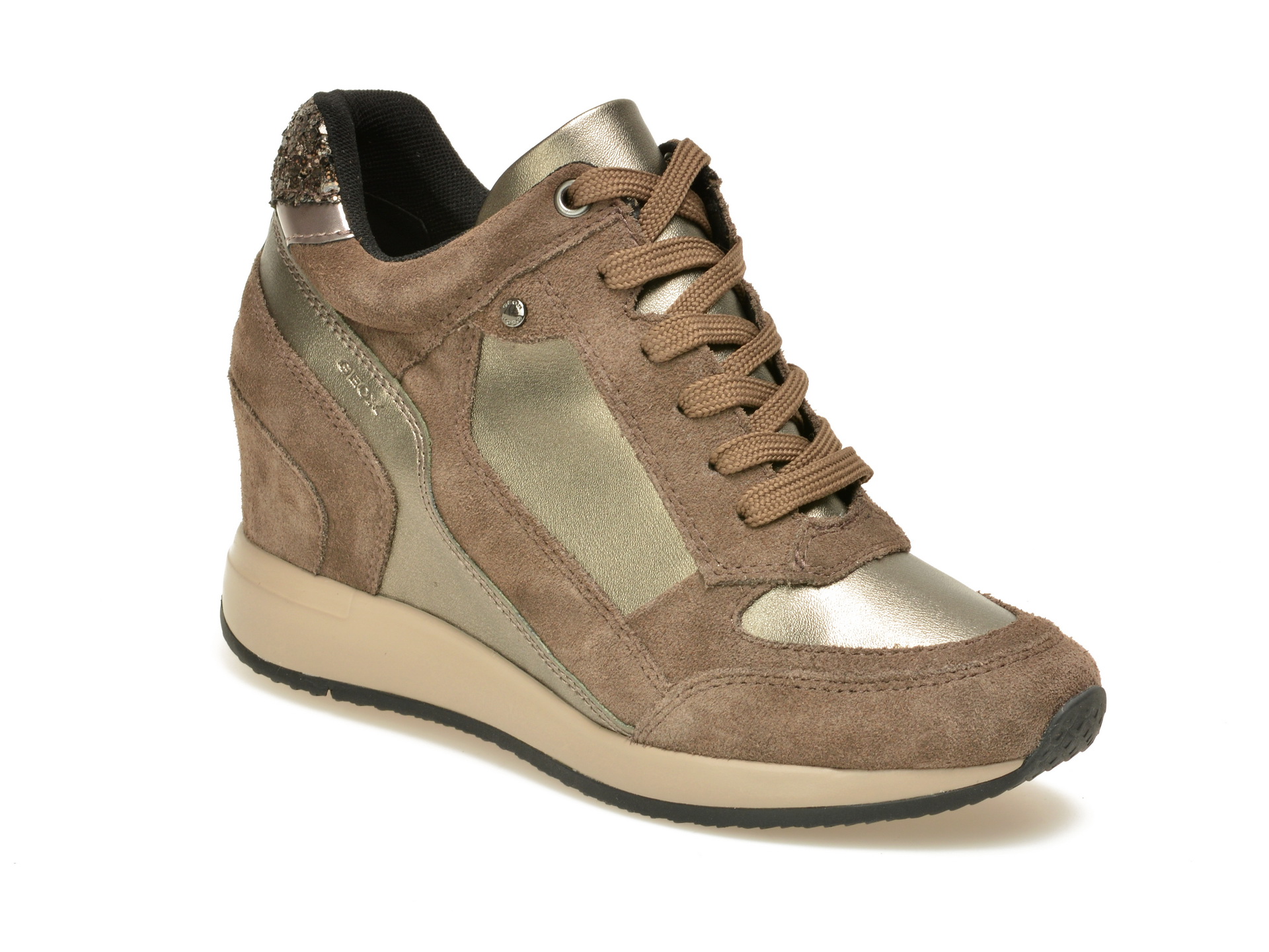 Pantofi sport GEOX maro, D540Qa, din piele ecologica