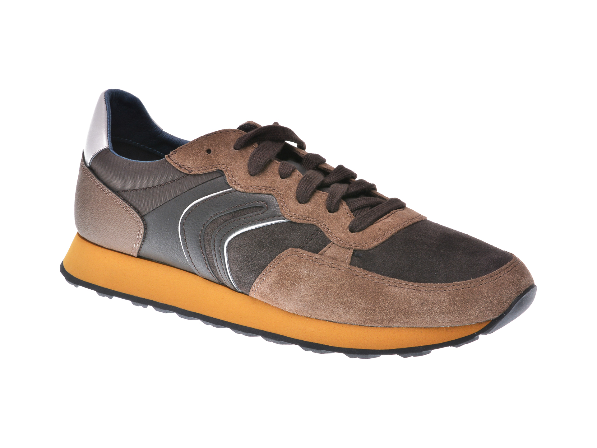 Pantofi sport GEOX maro, U845Vb, din piele ecologica