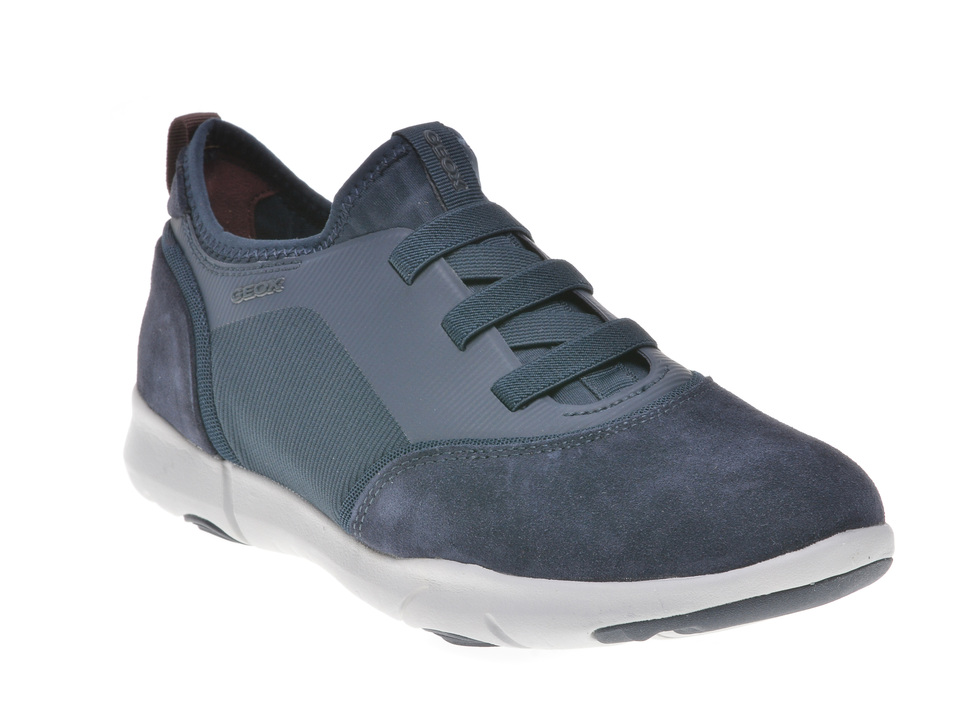 Pantofi GEOX bleumarin, U825Aa, din piele intoarsa si material textil