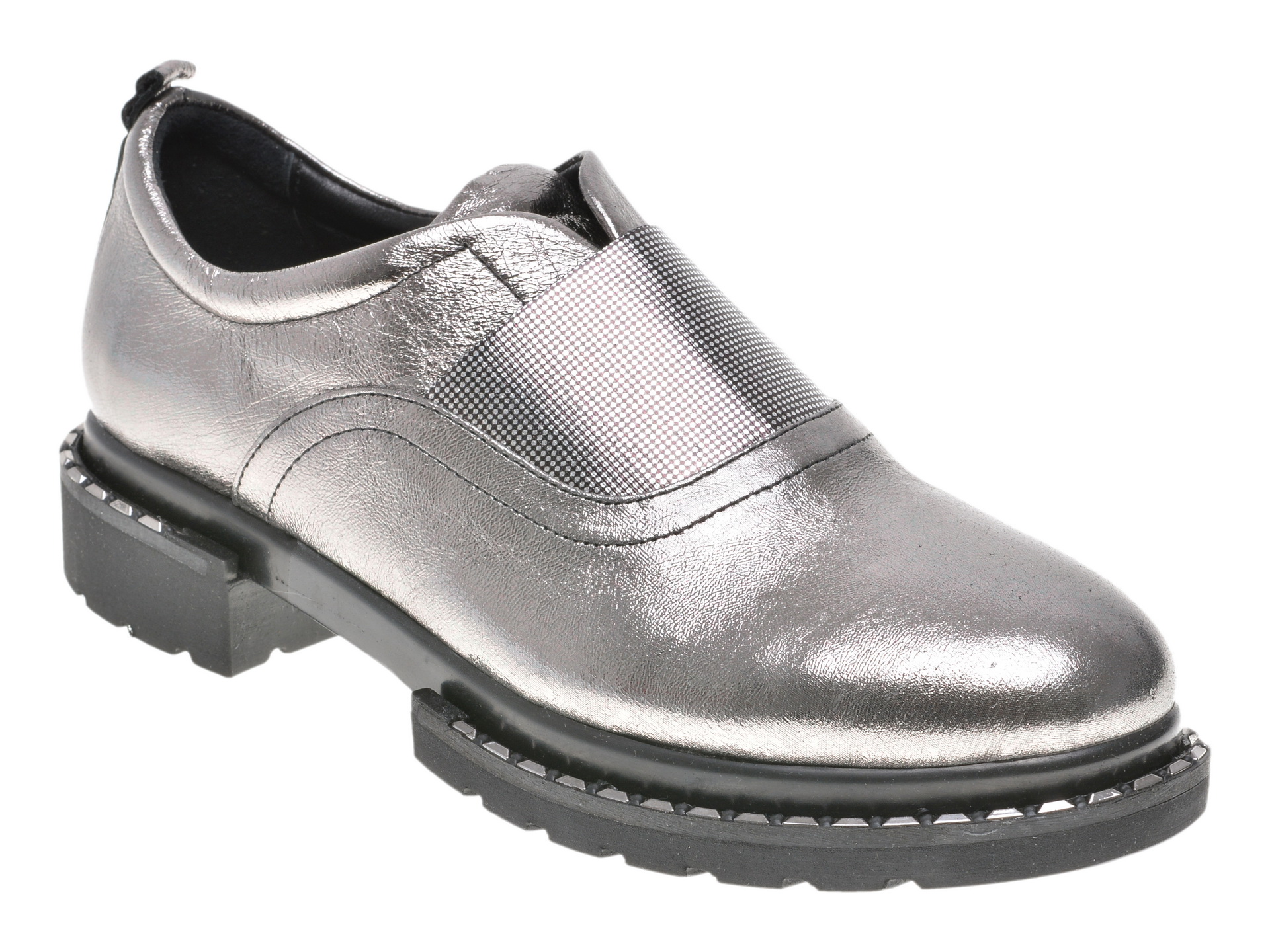 Pantofi FLAVIA PASSINI argintii, 300Kos, din piele naturala
