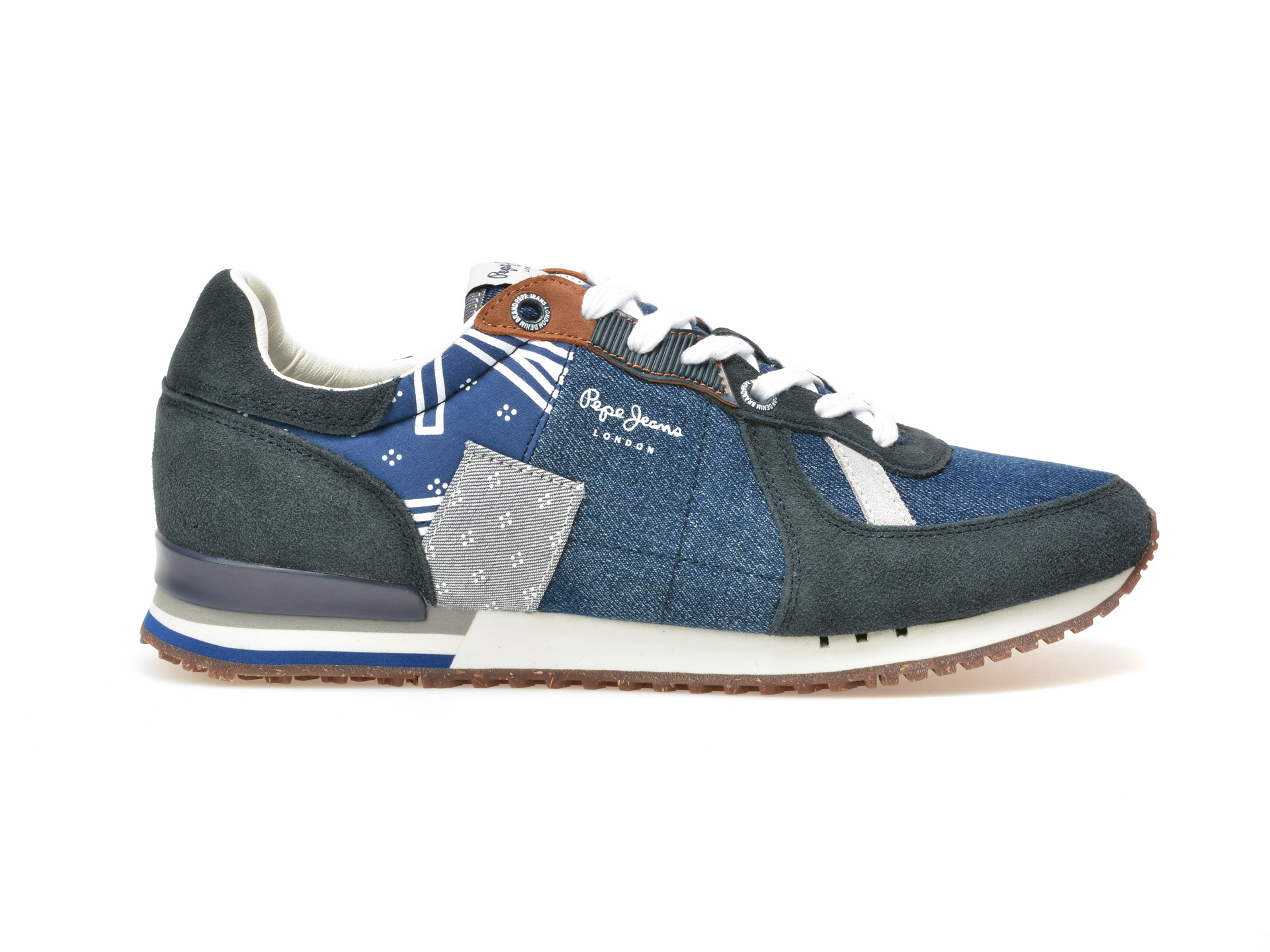 Pantofi sport Pepe Jeans bleumarin, MS30344, din material textil si piele naturala
