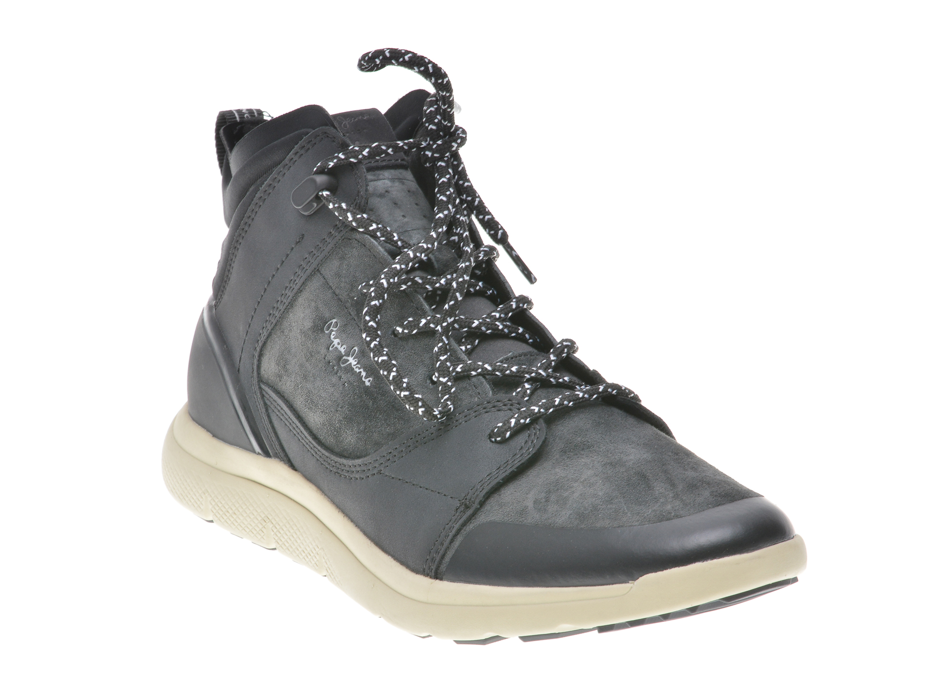 Ghete PEPE JEANS negre, Ms30475, din piele intoarsa