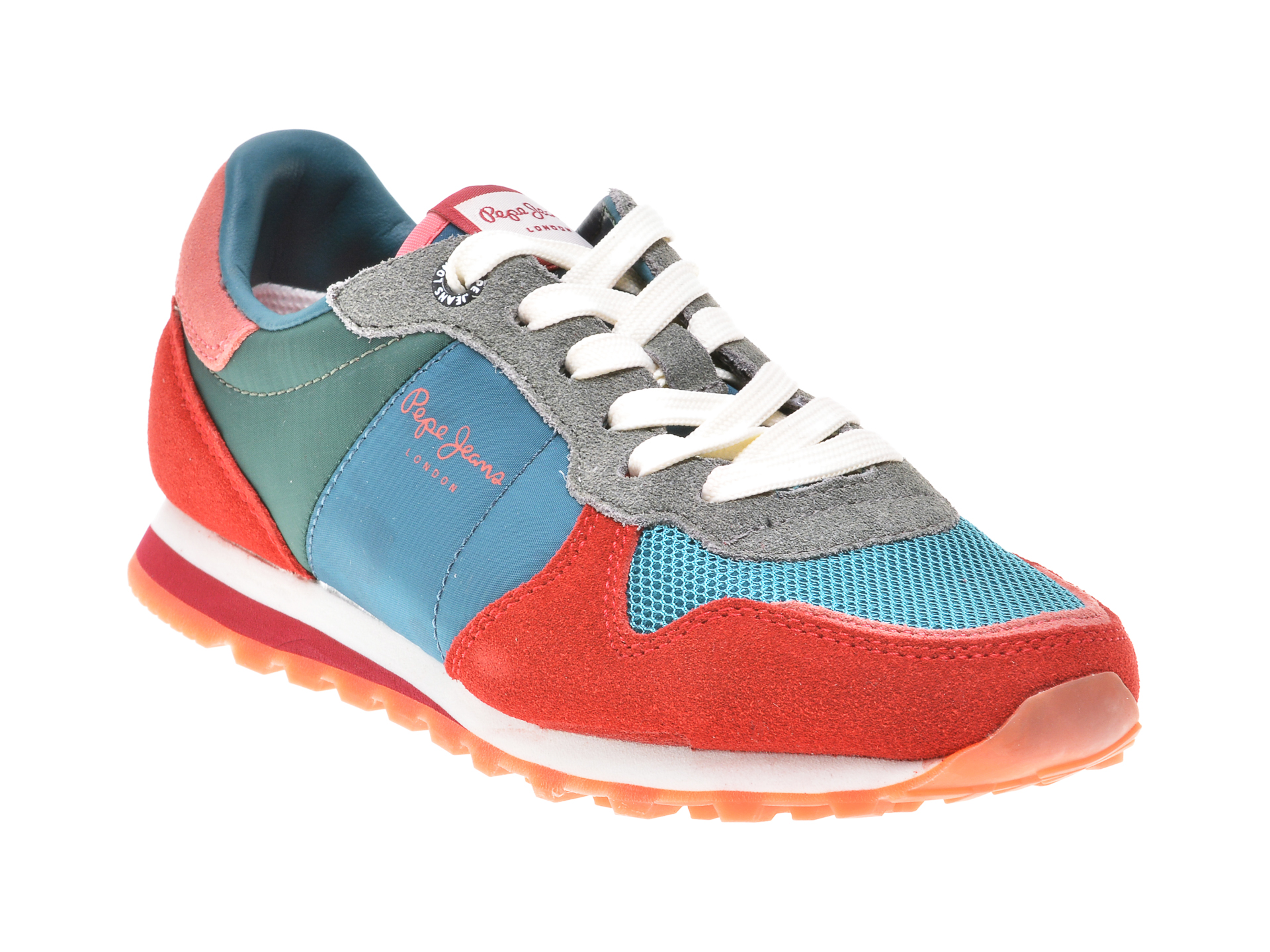 Pantofi sport PEPE JEANS multicolori, Ls30723, din piele intoarsa si material textil