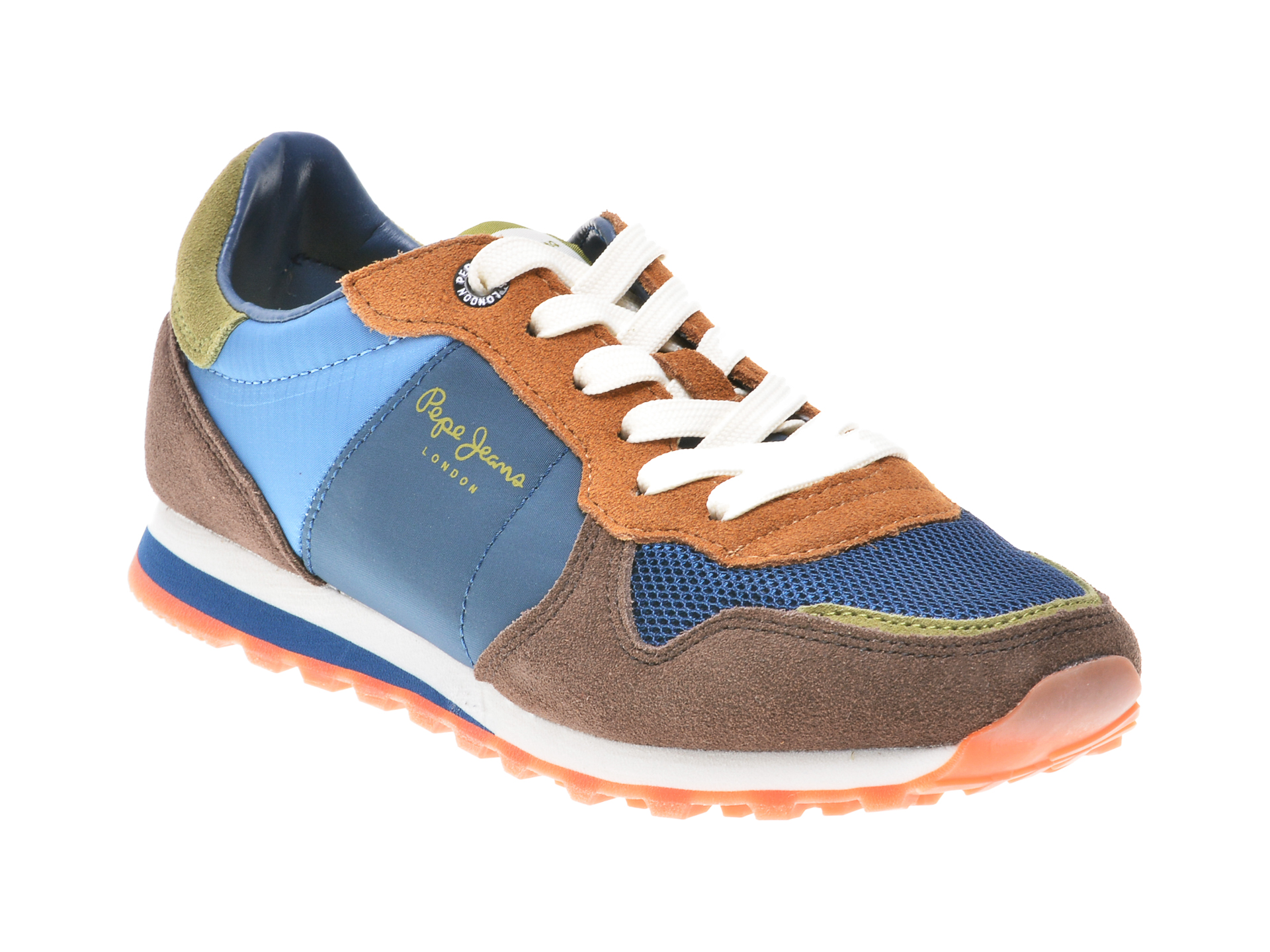 Pantofi sport PEPE JEANS multicolori, Ls30723, din piele intoarsa si material textil