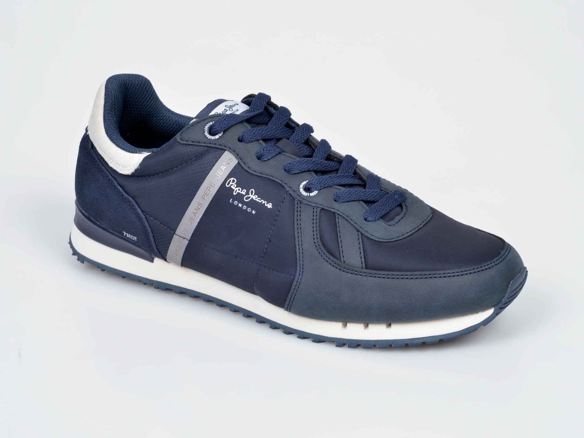 Pantofi sport PEPE JEANS bleumarin, MS30579, din material textil si piele naturala