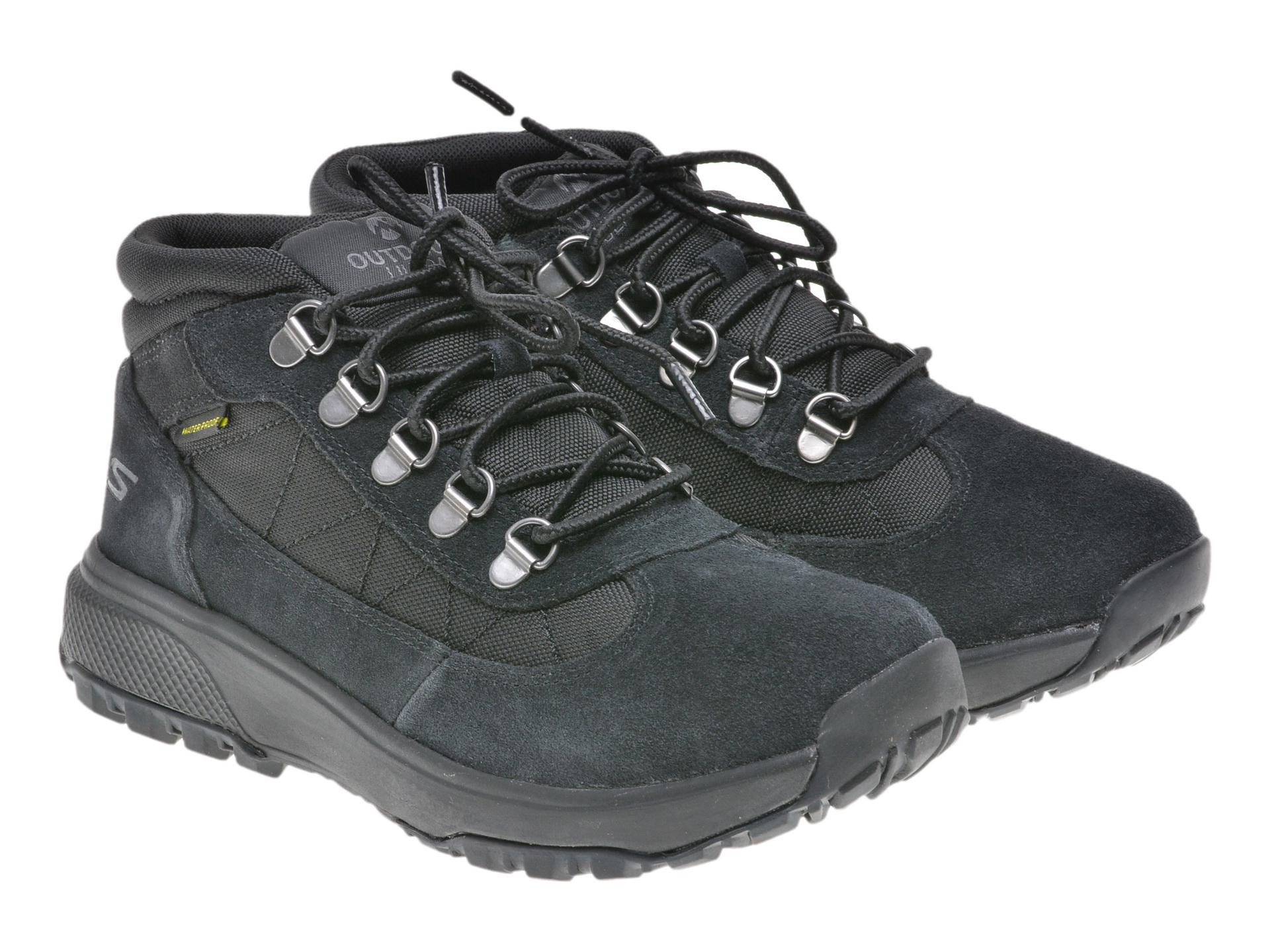 Ghete SKECHERS negre, 15557, din piele intoarsa - 1 | YEO