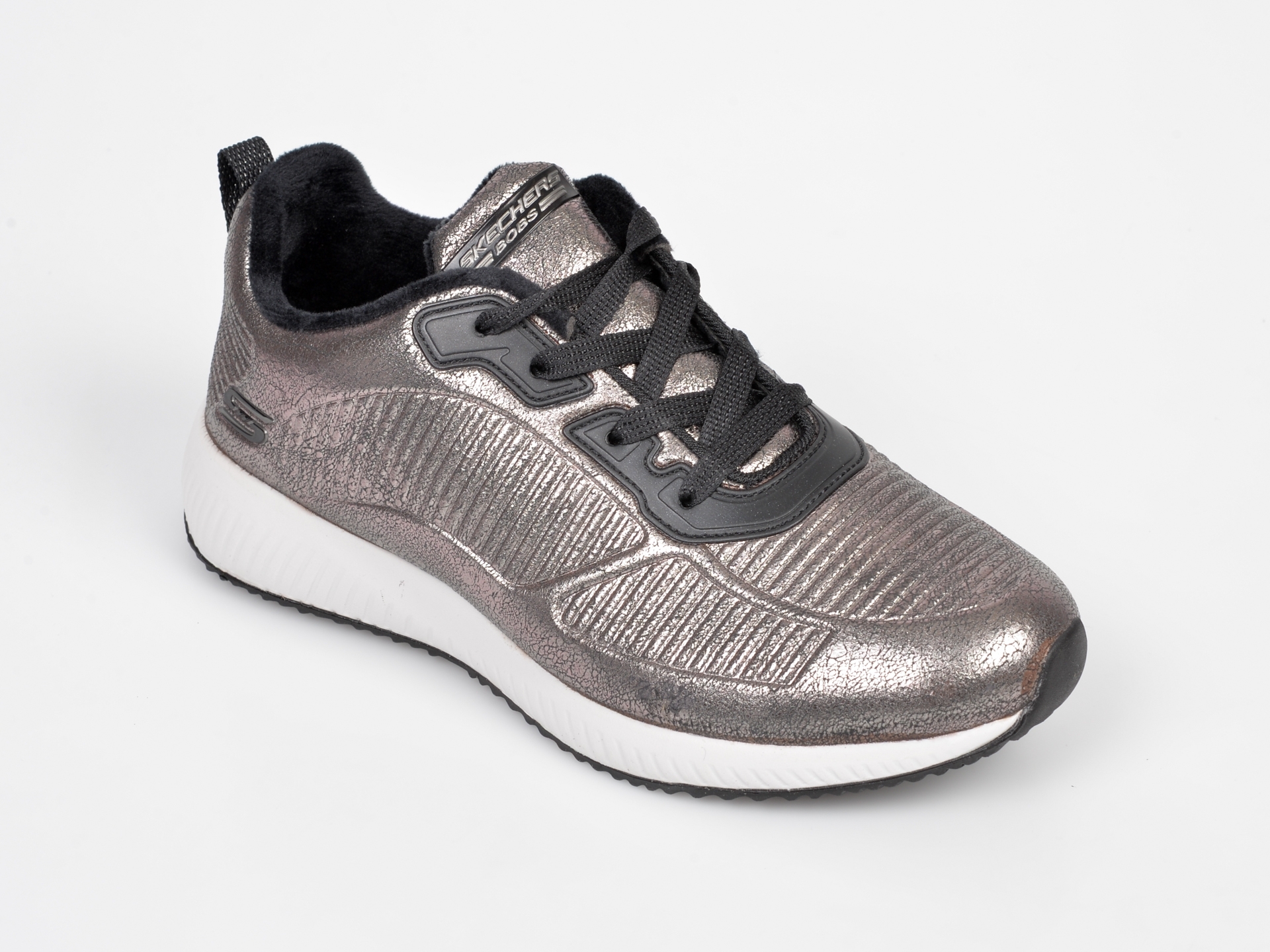 Pantofi sport SKECHERS argintii, 33155, din piele ecologica