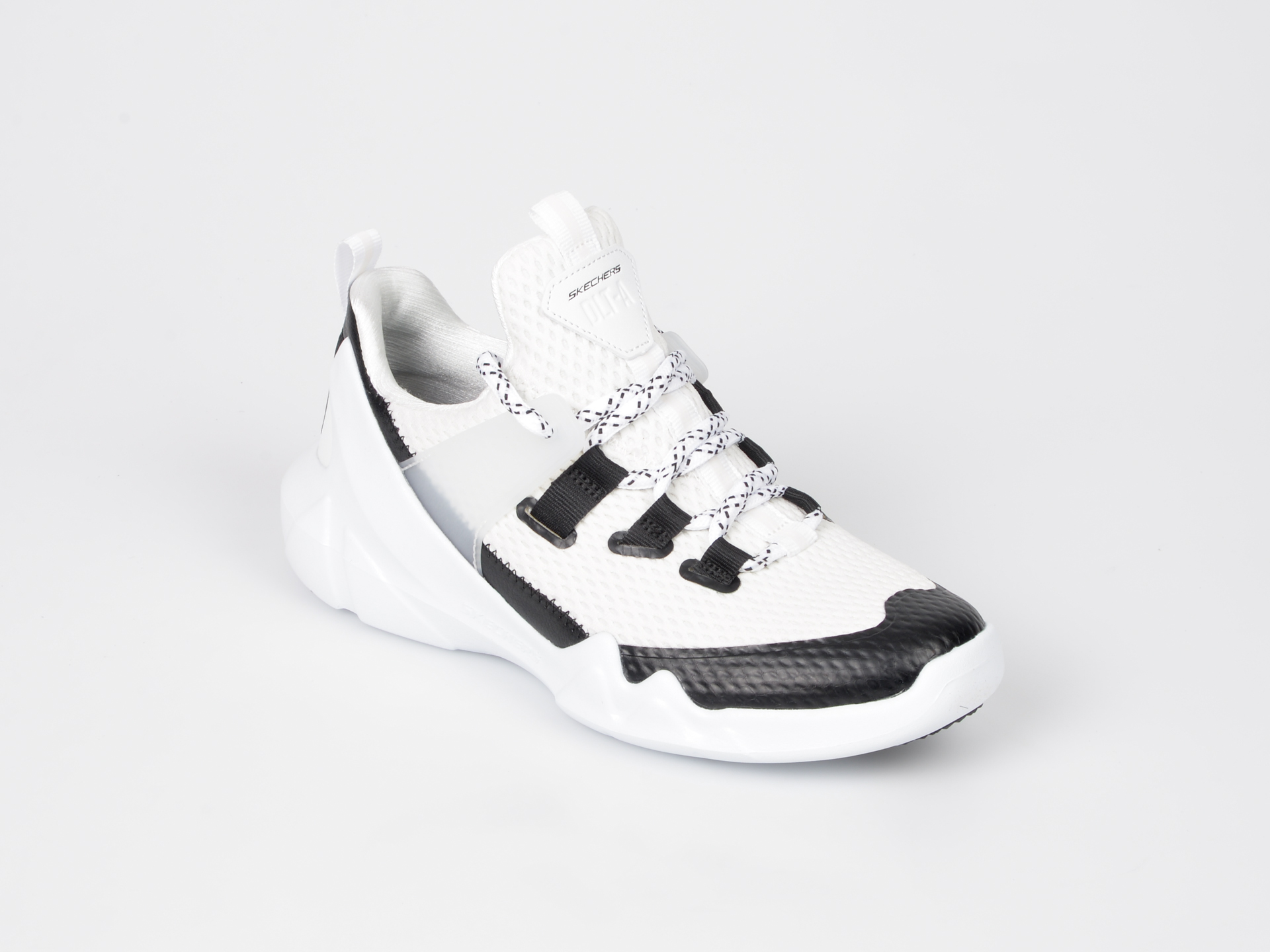 Pantofi sport SKECHERS albi, 12941, din material textil