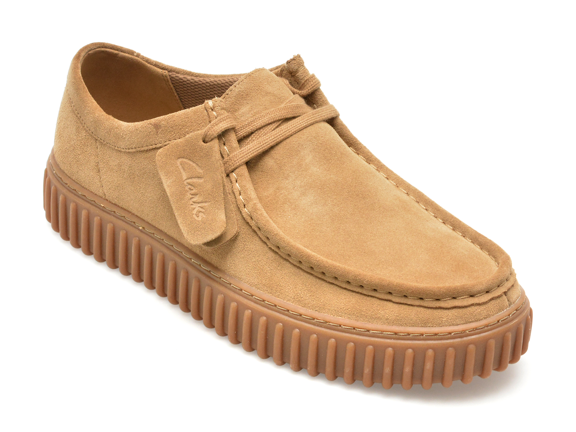 Mocasini casual CLARKS maro, TORHILL LO, din piele intoarsa