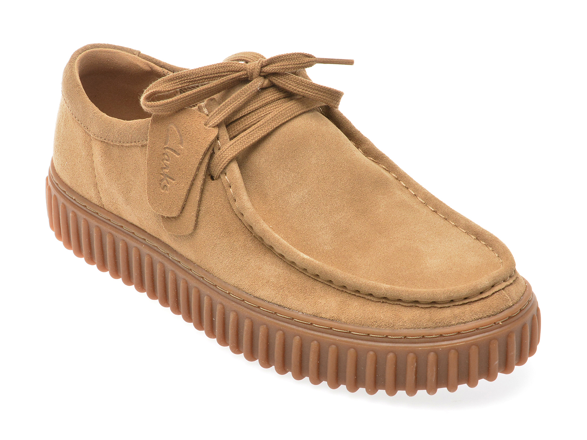 Mocasini casual CLARKS maro, TORHLO, din piele intoarsa