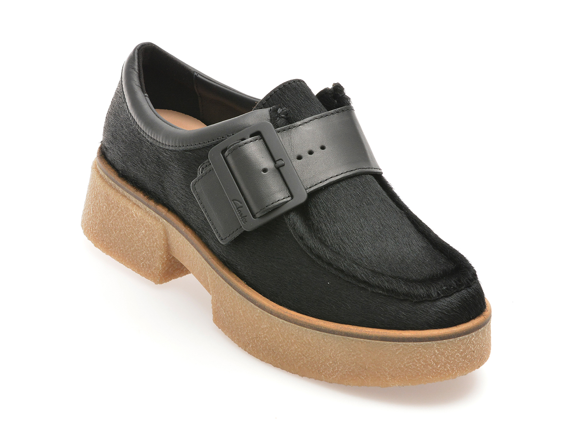 Mocasini casual CLARKS negri, LINOMON, din piele naturala