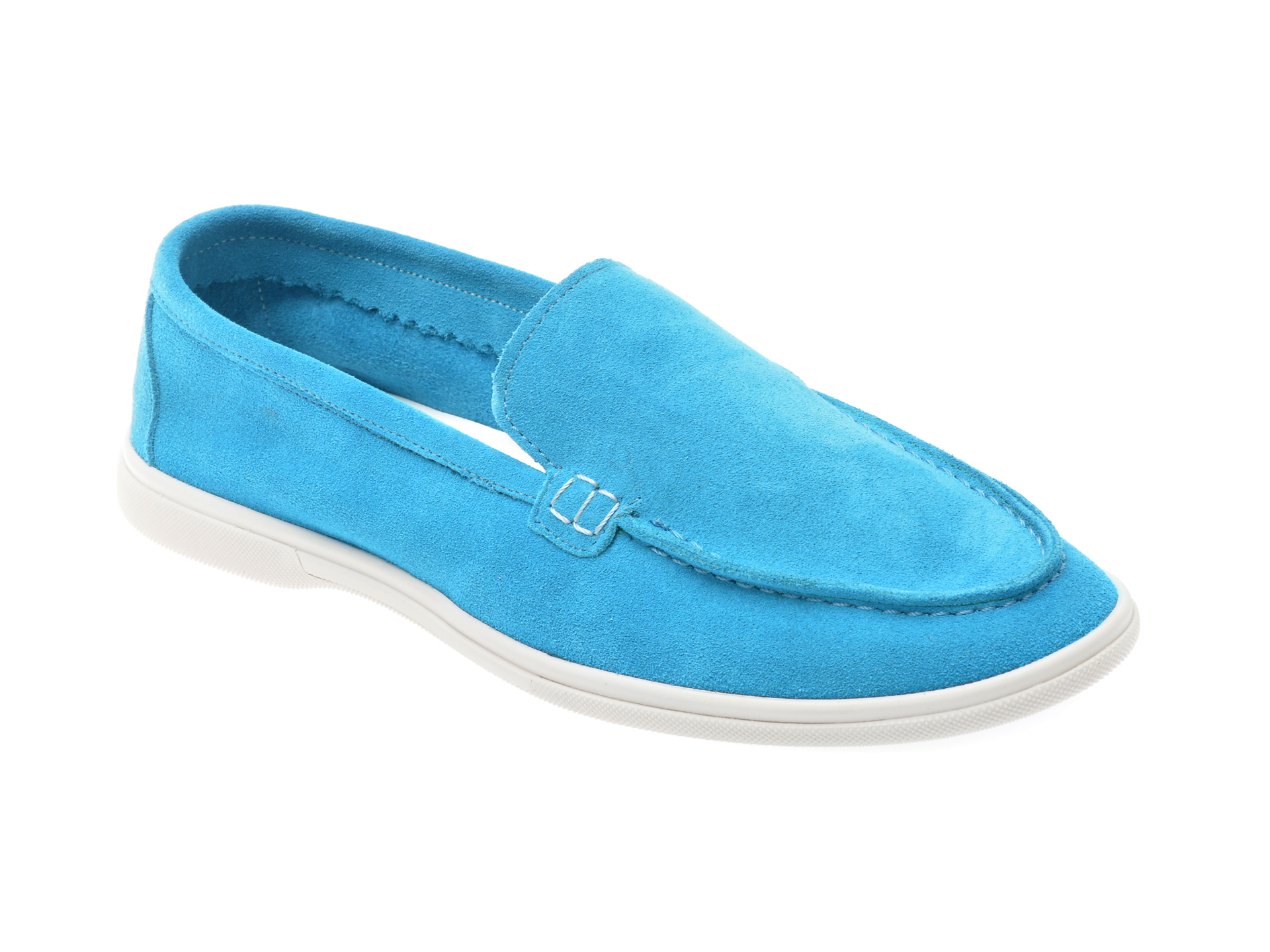 Mocasini casual SHOES albastri, 3701, din piele intoarsa