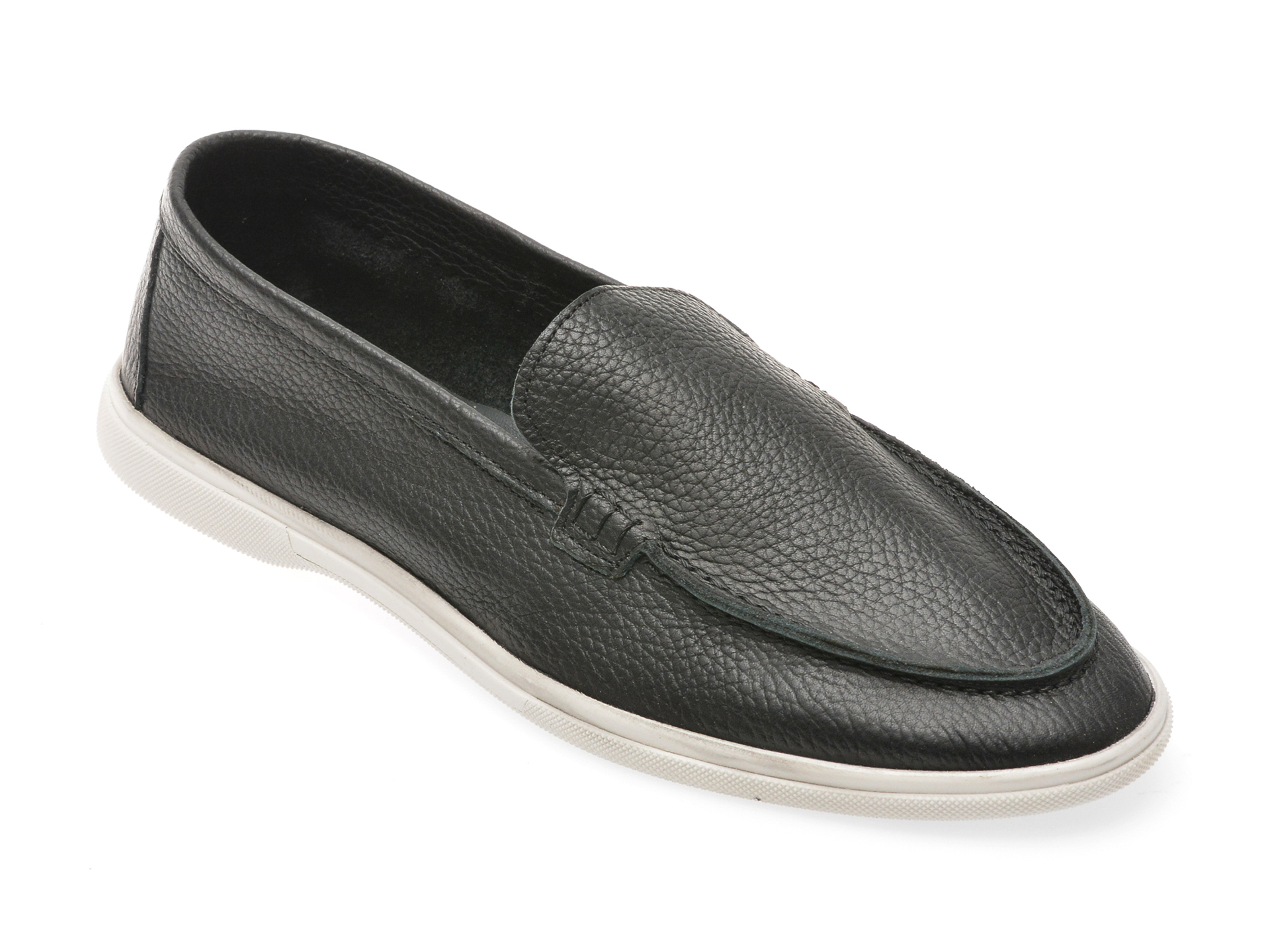 Mocasini casual SHOES negri, 3701, din piele naturala