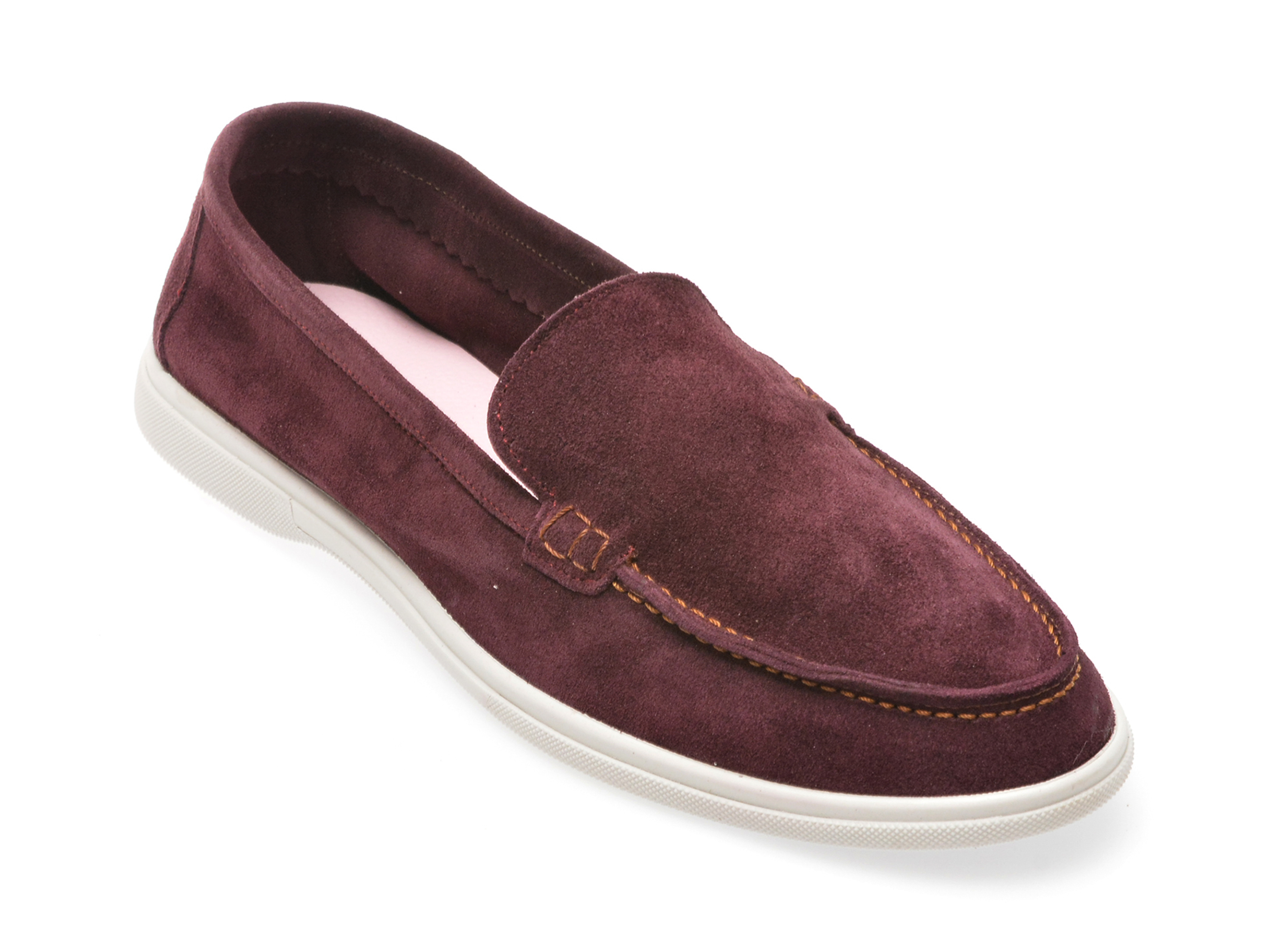 Mocasini casual SHOES visinii, 3701, din piele intoarsa