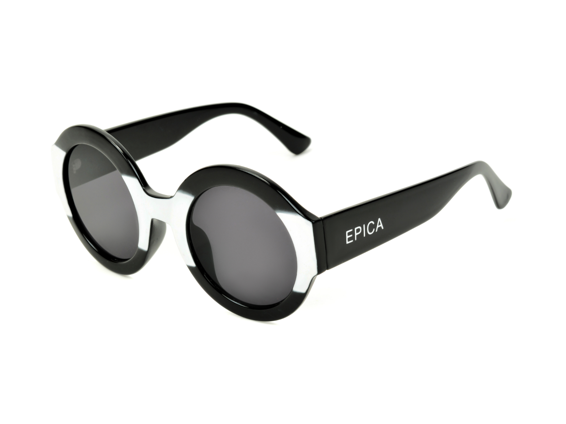 Ochelari de soare EPICA alb-negru, 090596, din PVC