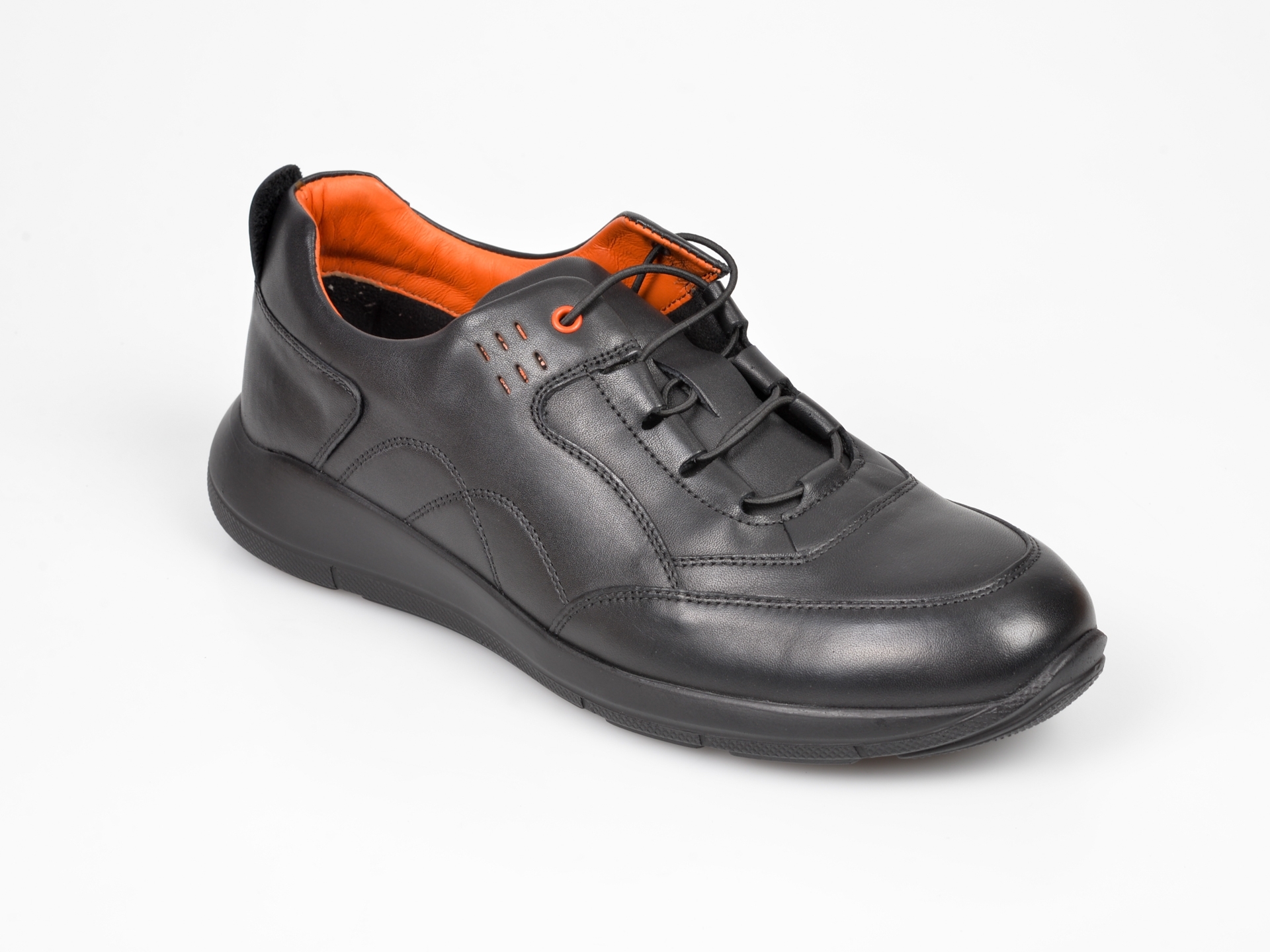 Pantofi OTTER negri, 280107, din piele naturala