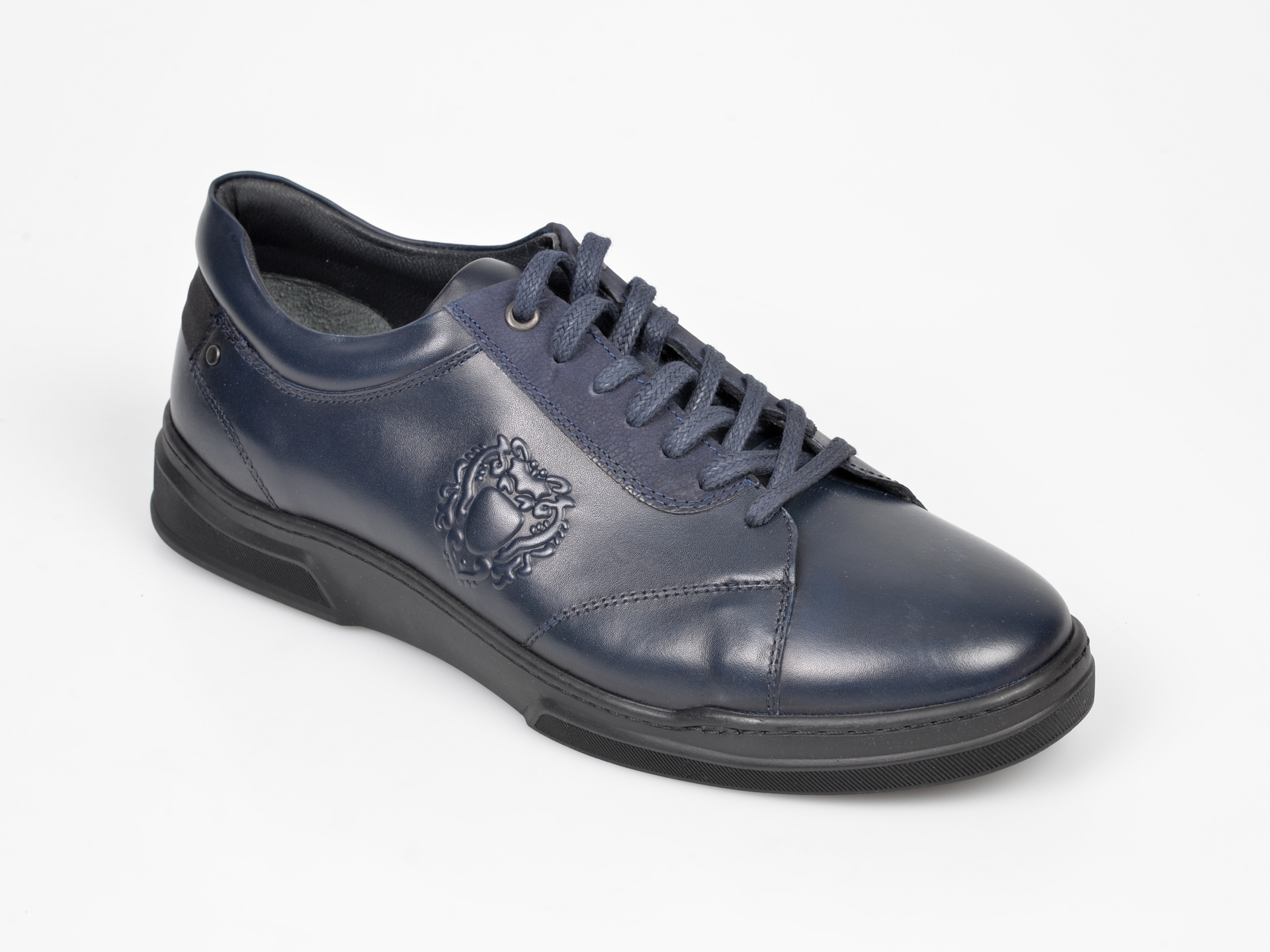 Pantofi OTTER bleumarin, Harbino, din piele naturala