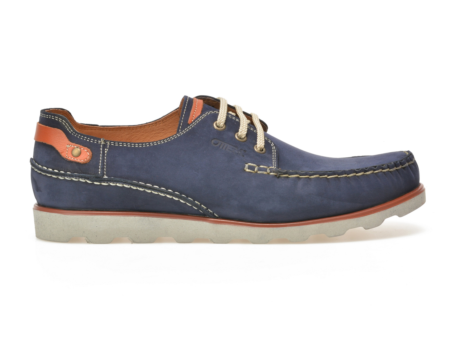 Pantofi mocasini OTTER bleumarin, 2518, din nabuc