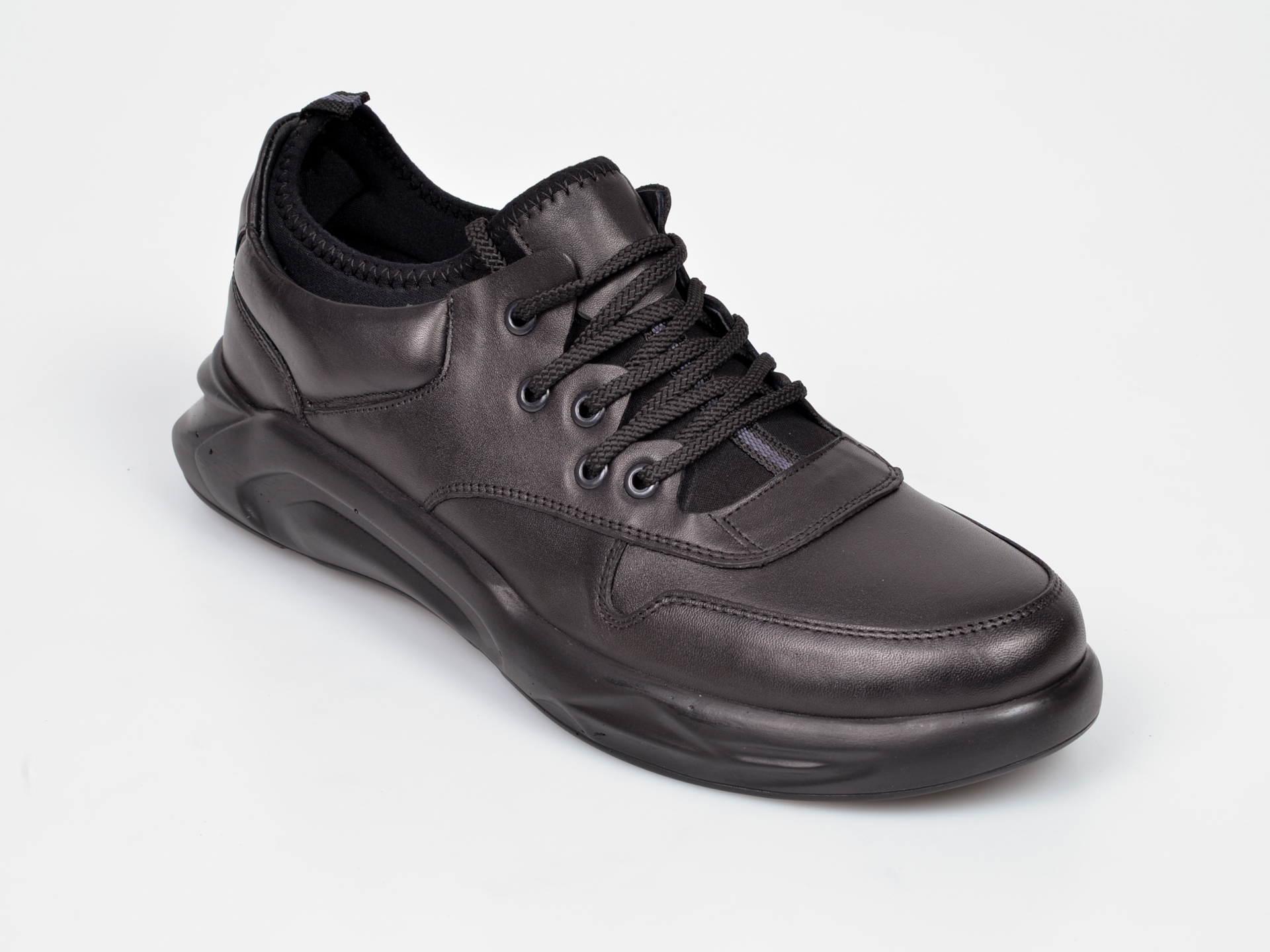 Pantofi OTTER negri, 2801, din piele naturala
