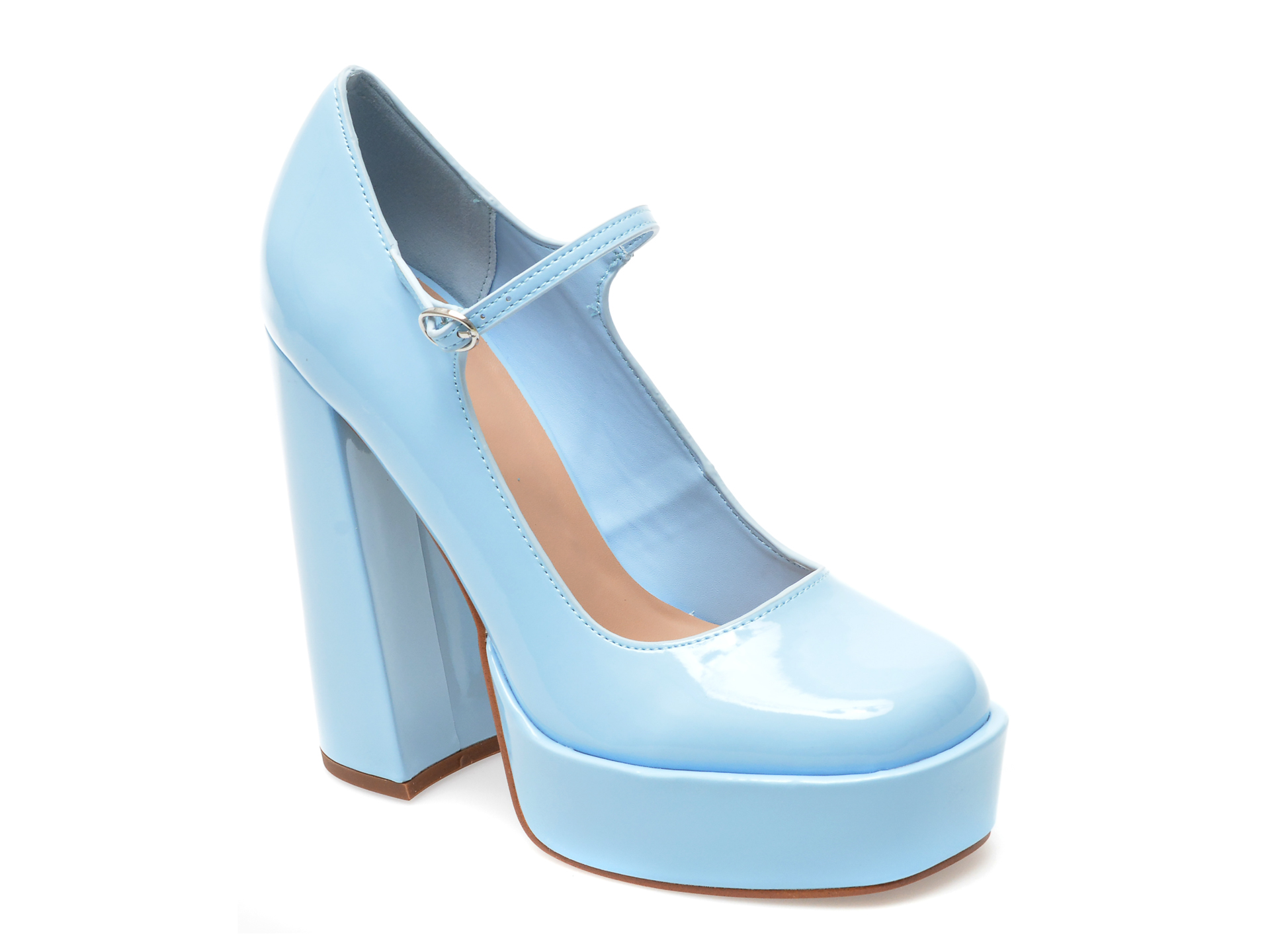 Pantofi ALDO albastri, ANJIE400, din piele ecologica lacuita /femei/pantofi imagine super redus 2022