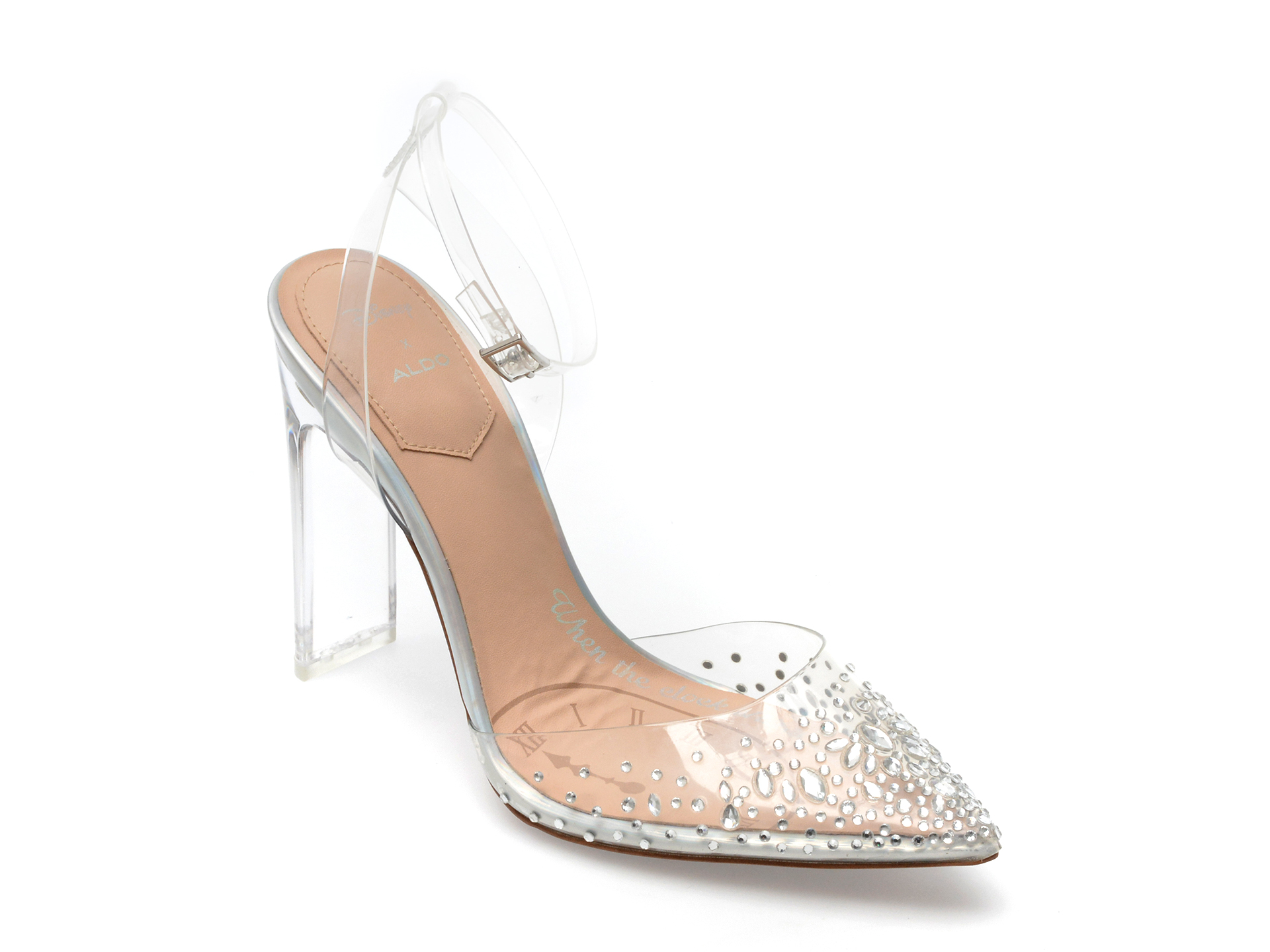 Pantofi ALDO gri, GLASSSLIPPER103, din pvc /femei/pantofi imagine noua