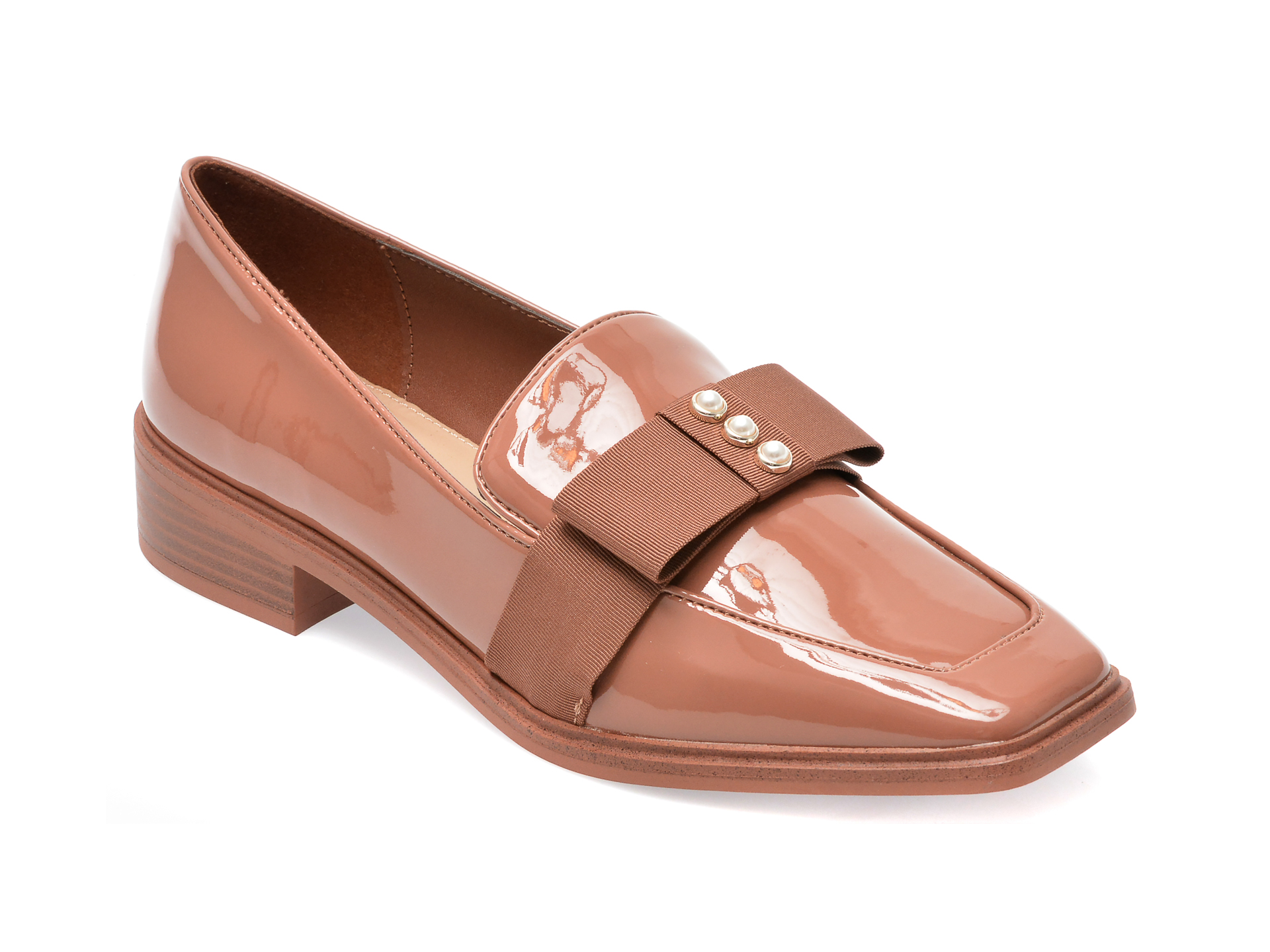 Pantofi ALDO maro, HAIRALLE221, din piele ecologica lacuita