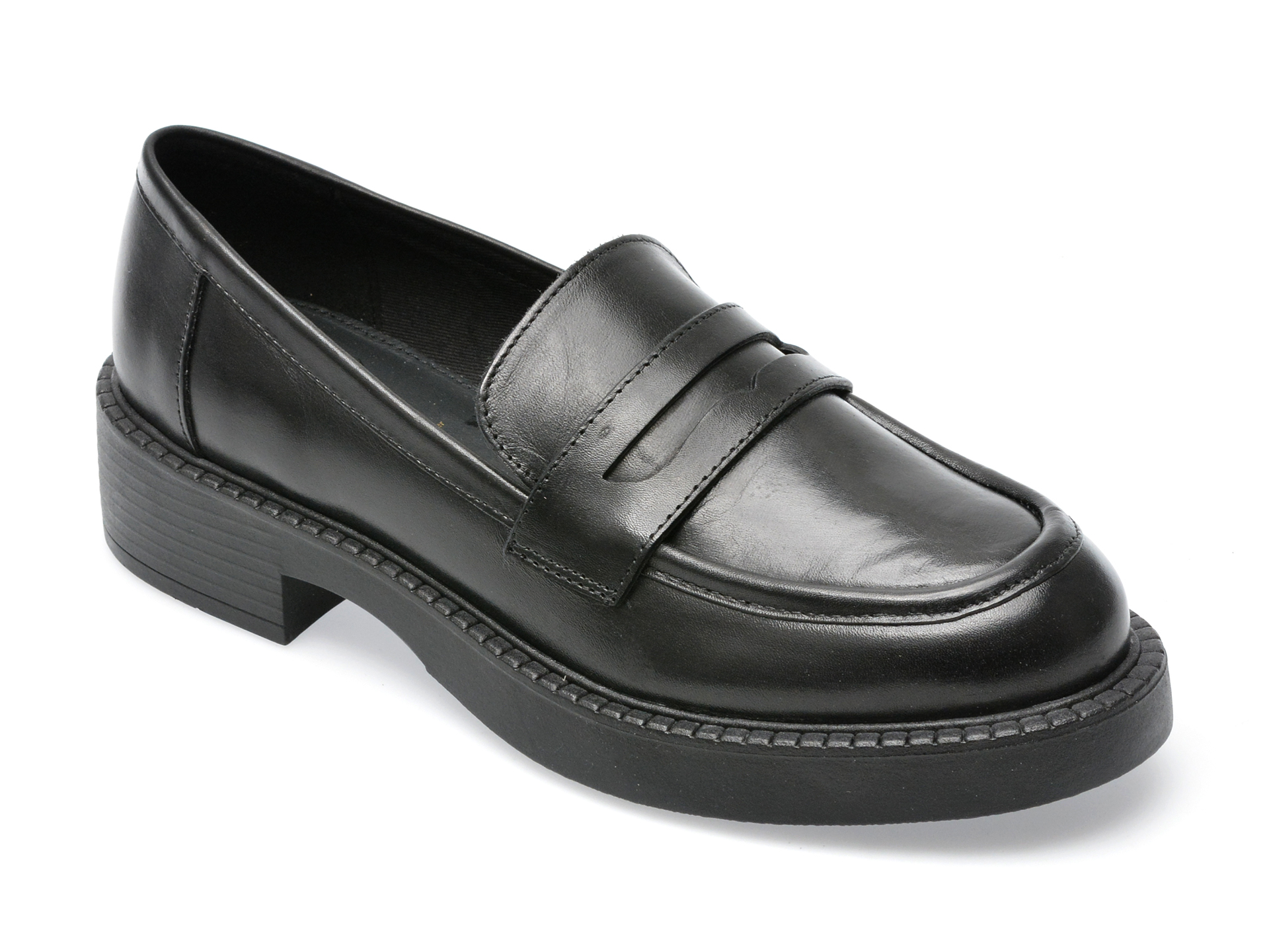 Pantofi ALDO negri, BIGPLAN001, din piele naturala