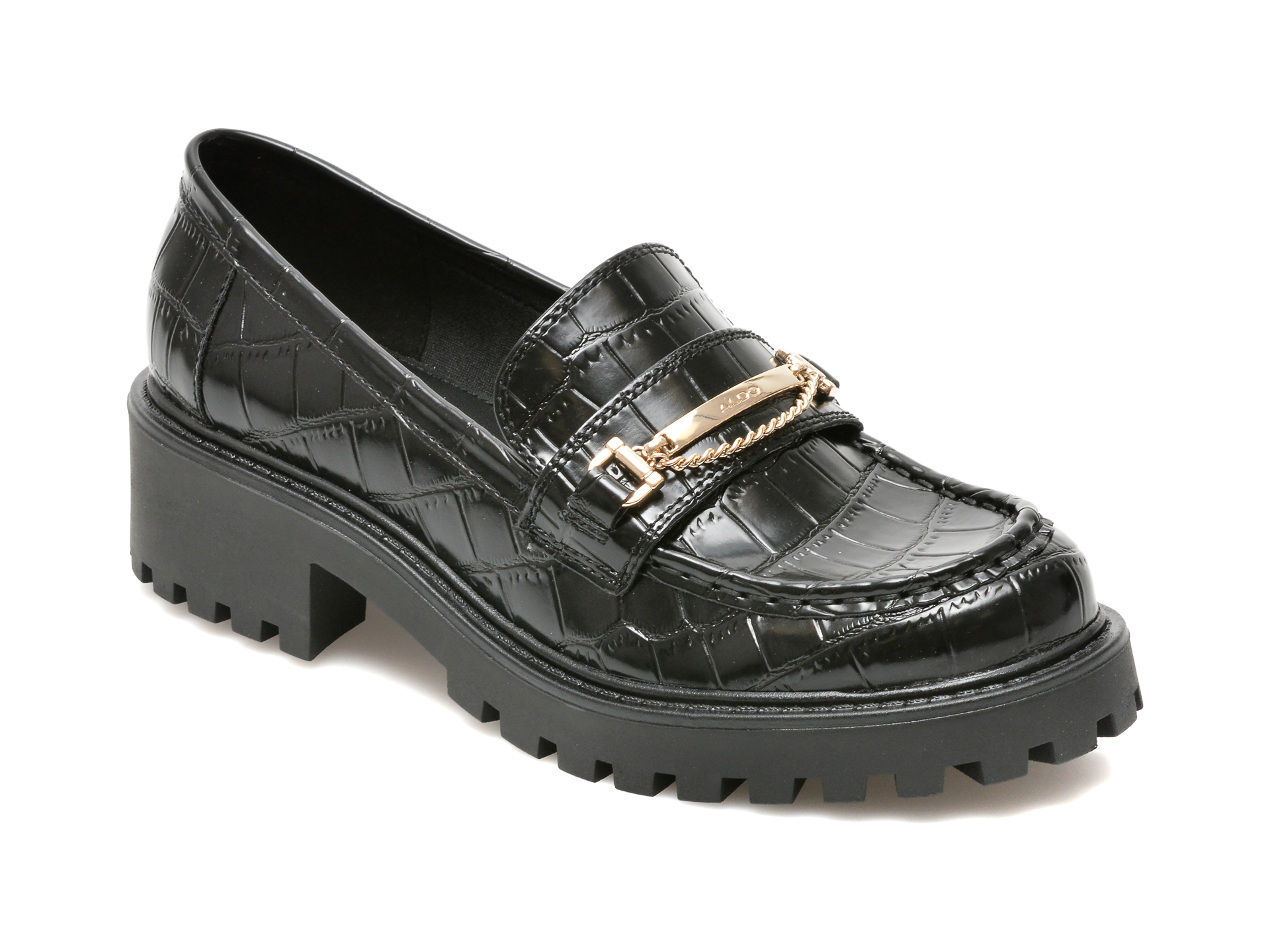 Pantofi ALDO negri, BIGSTEP001, din piele ecologica Aldo