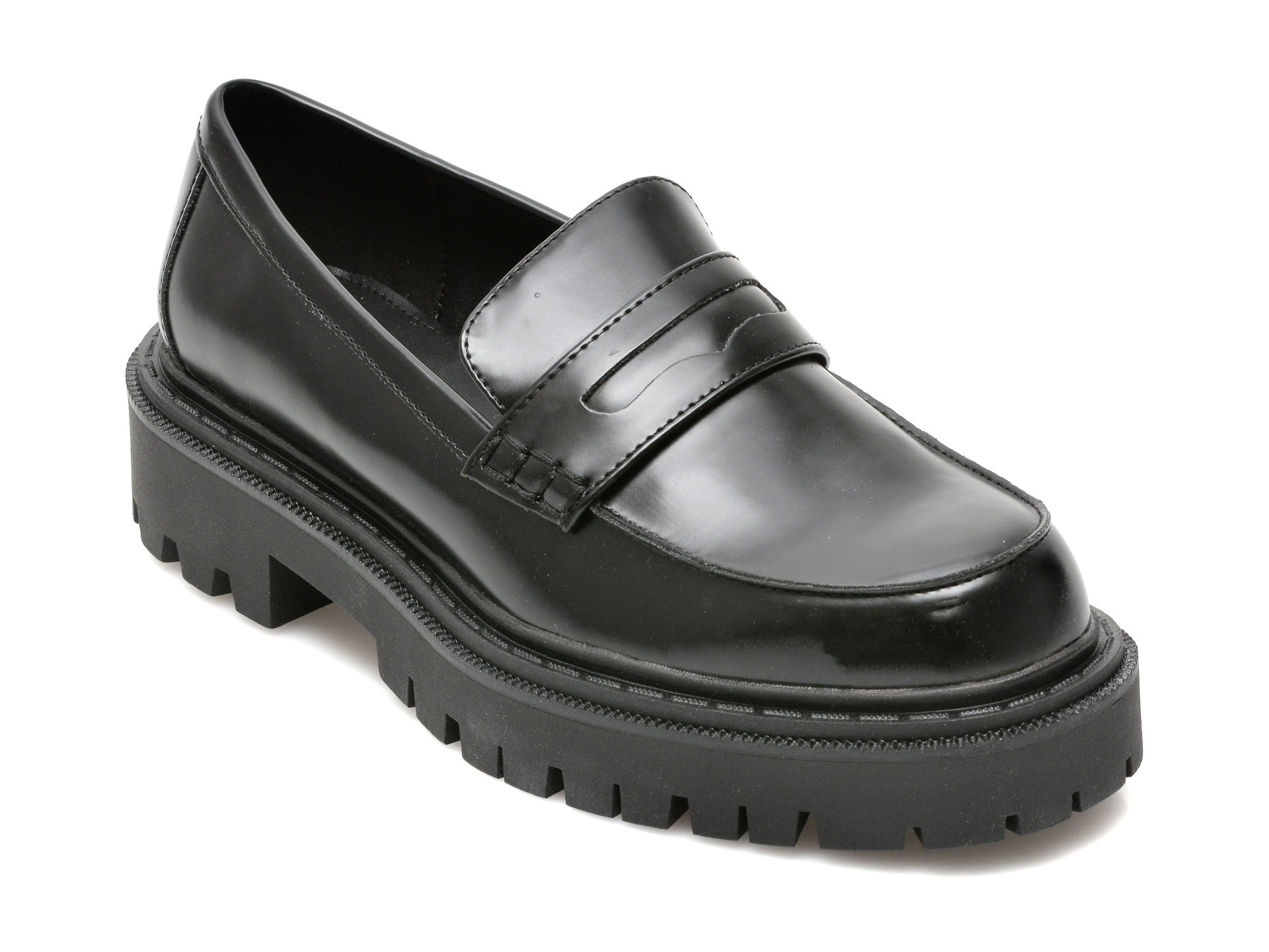 Pantofi ALDO negri, BIGSTRUT001, din piele ecologica