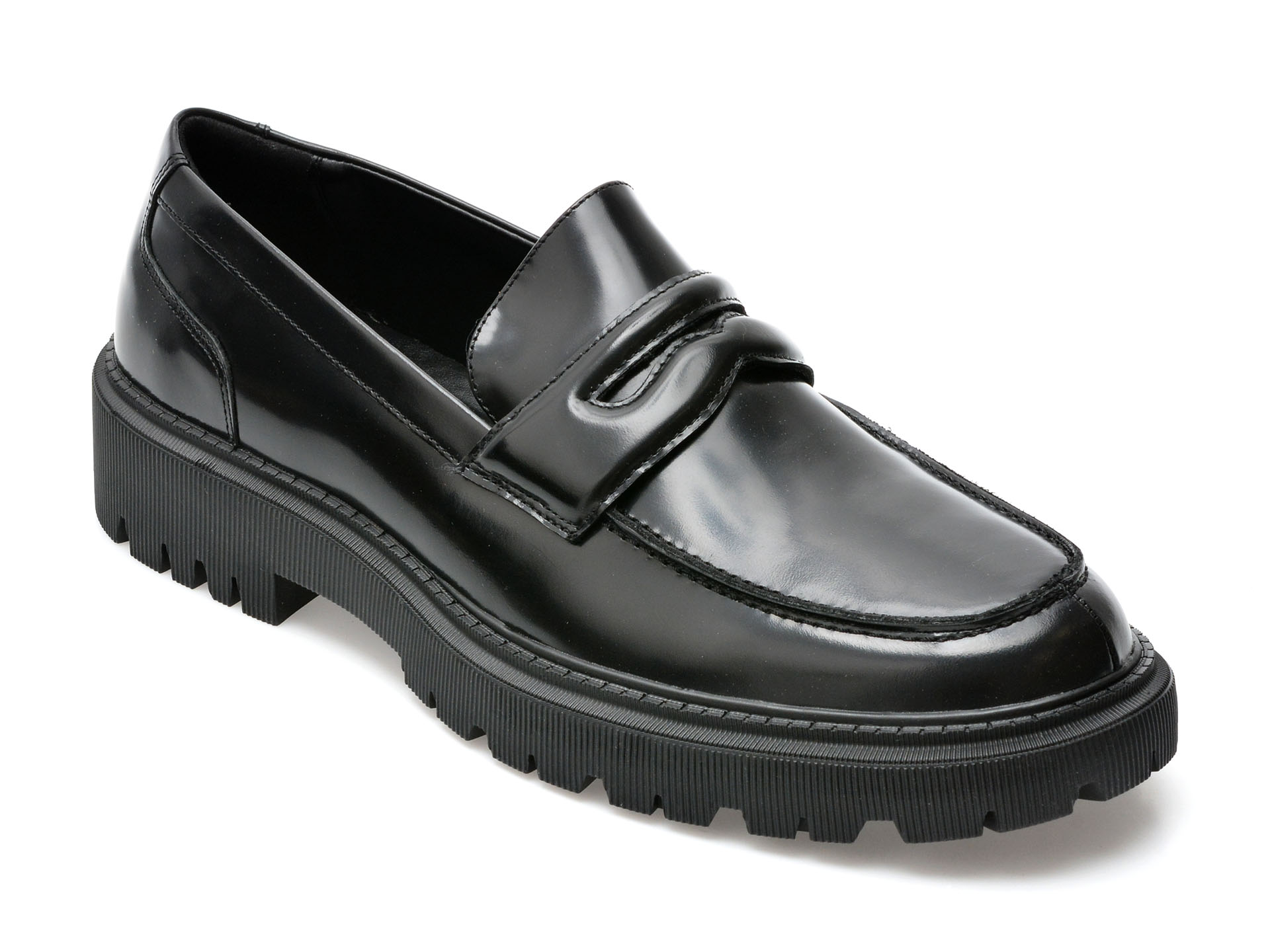Pantofi ALDO negri, BIGTHINK001, din piele naturala lacuita /barbati/pantofi imagine super redus 2022