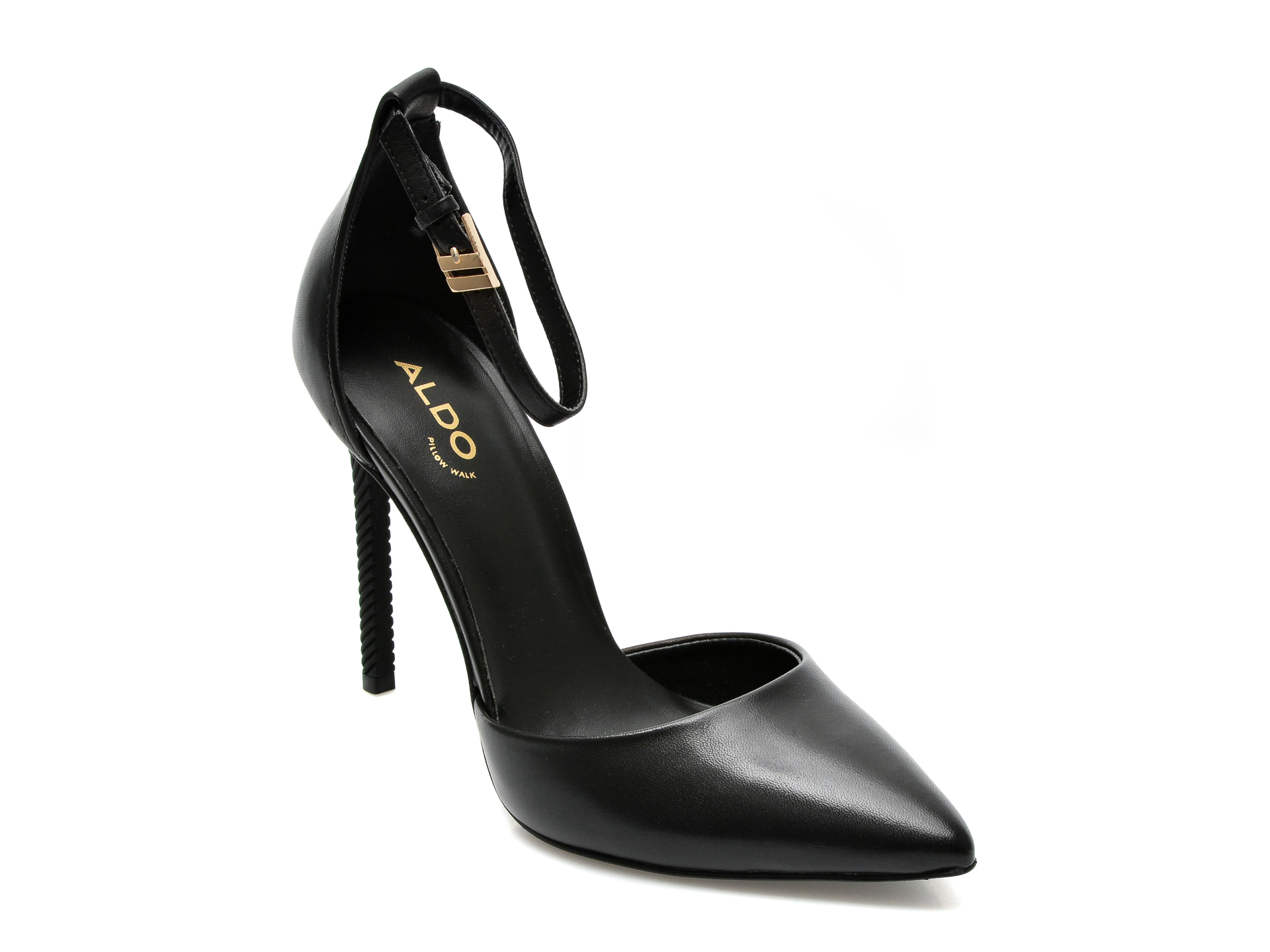 Pantofi ALDO negri, BLIGE001, din piele naturala