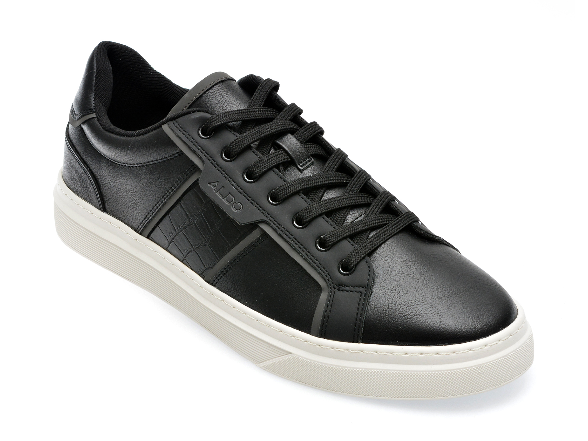 Pantofi ALDO negri, COURTLINE001, din piele ecologica /barbati/pantofi imagine super redus 2022