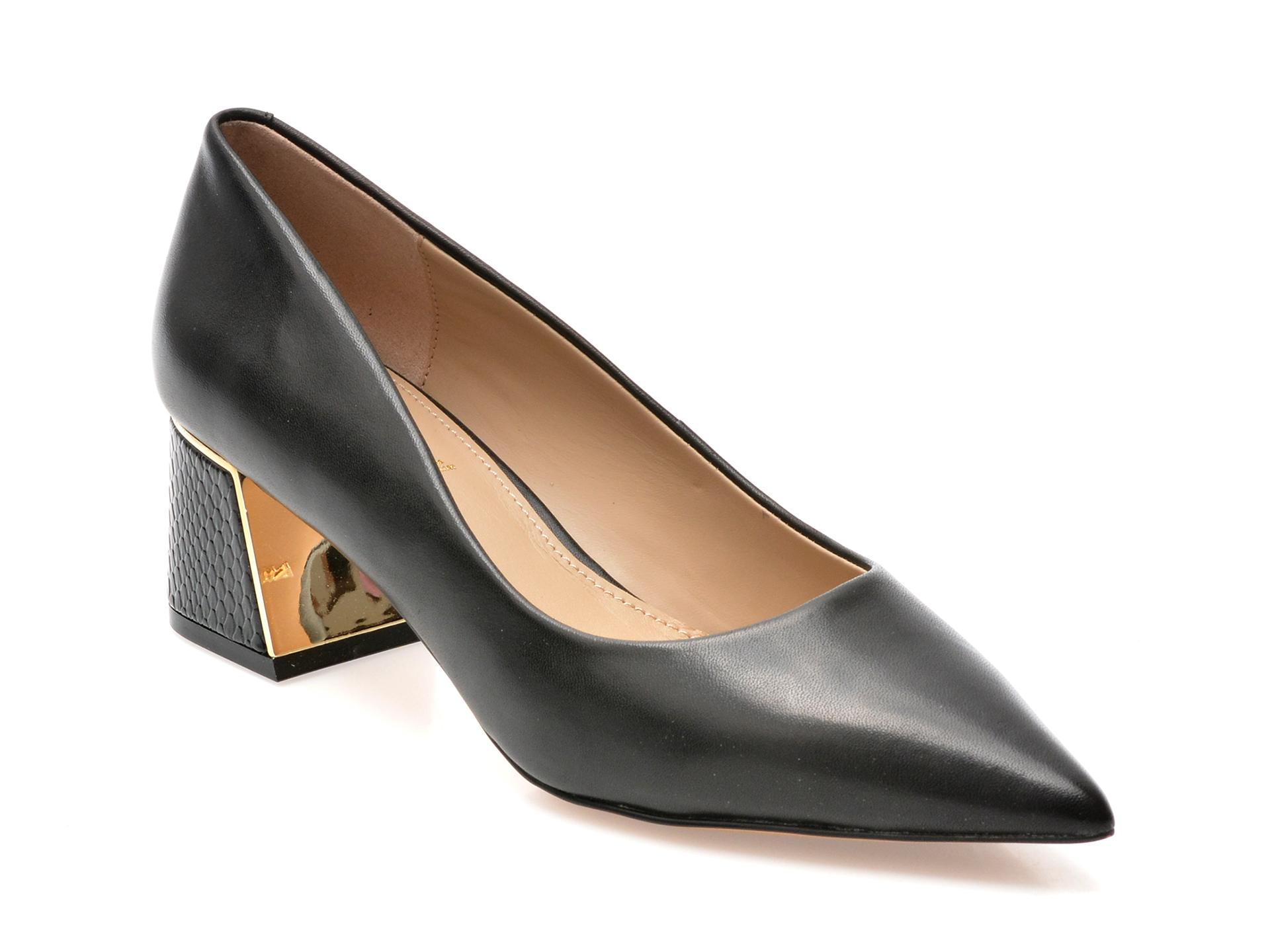 Pantofi ALDO negri, ELAMAEVER001, din piele naturala /femei/pantofi imagine noua