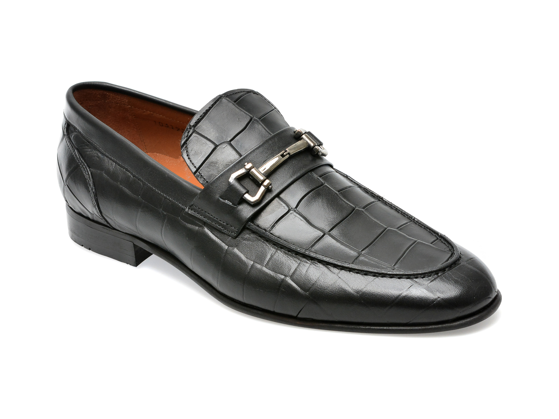 Pantofi ALDO negri, ESCO001, din piele croco /barbati/pantofi imagine noua