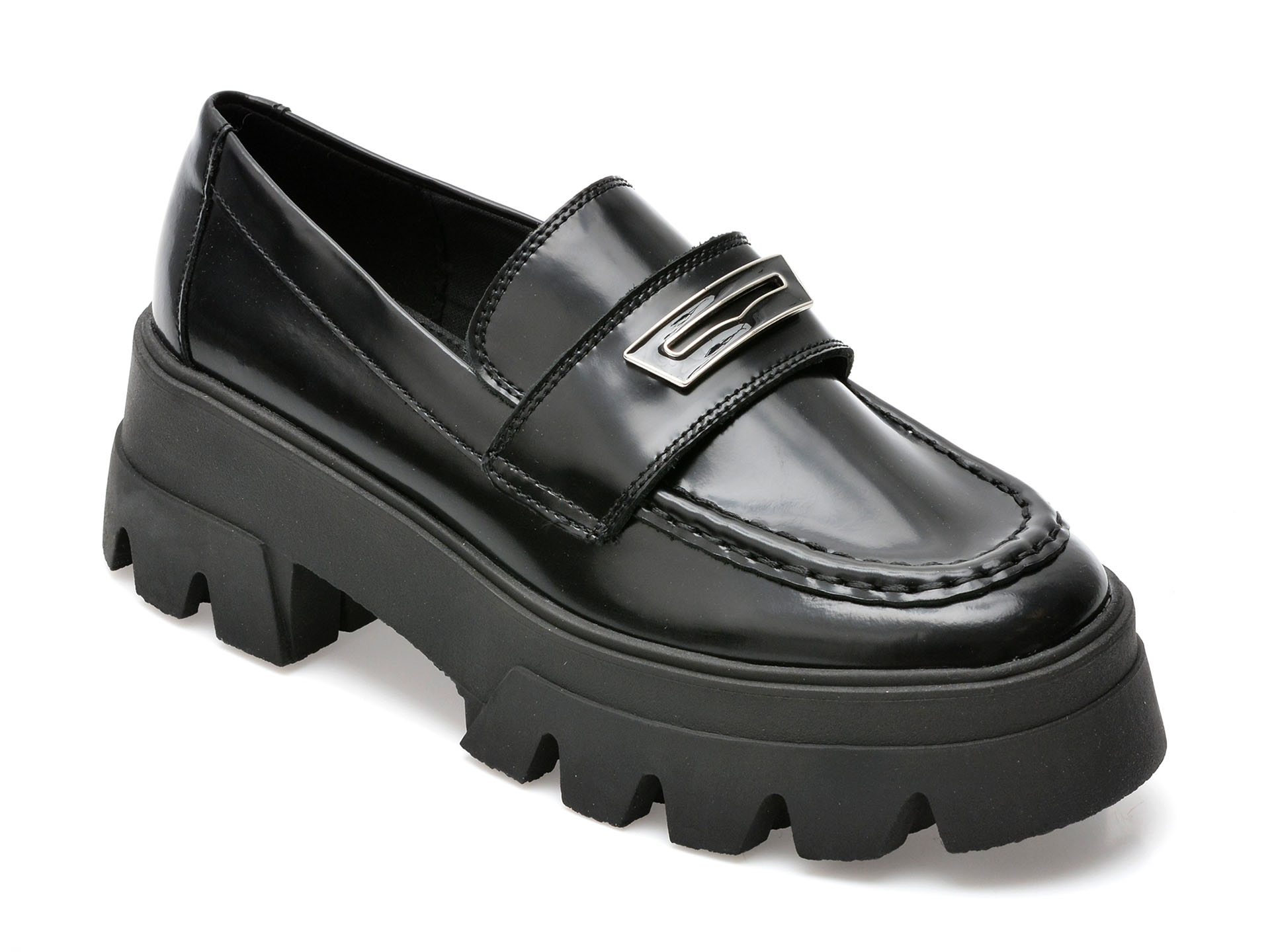 Pantofi ALDO negri, GRANDWALK001, din piele naturala lacuita /femei/pantofi