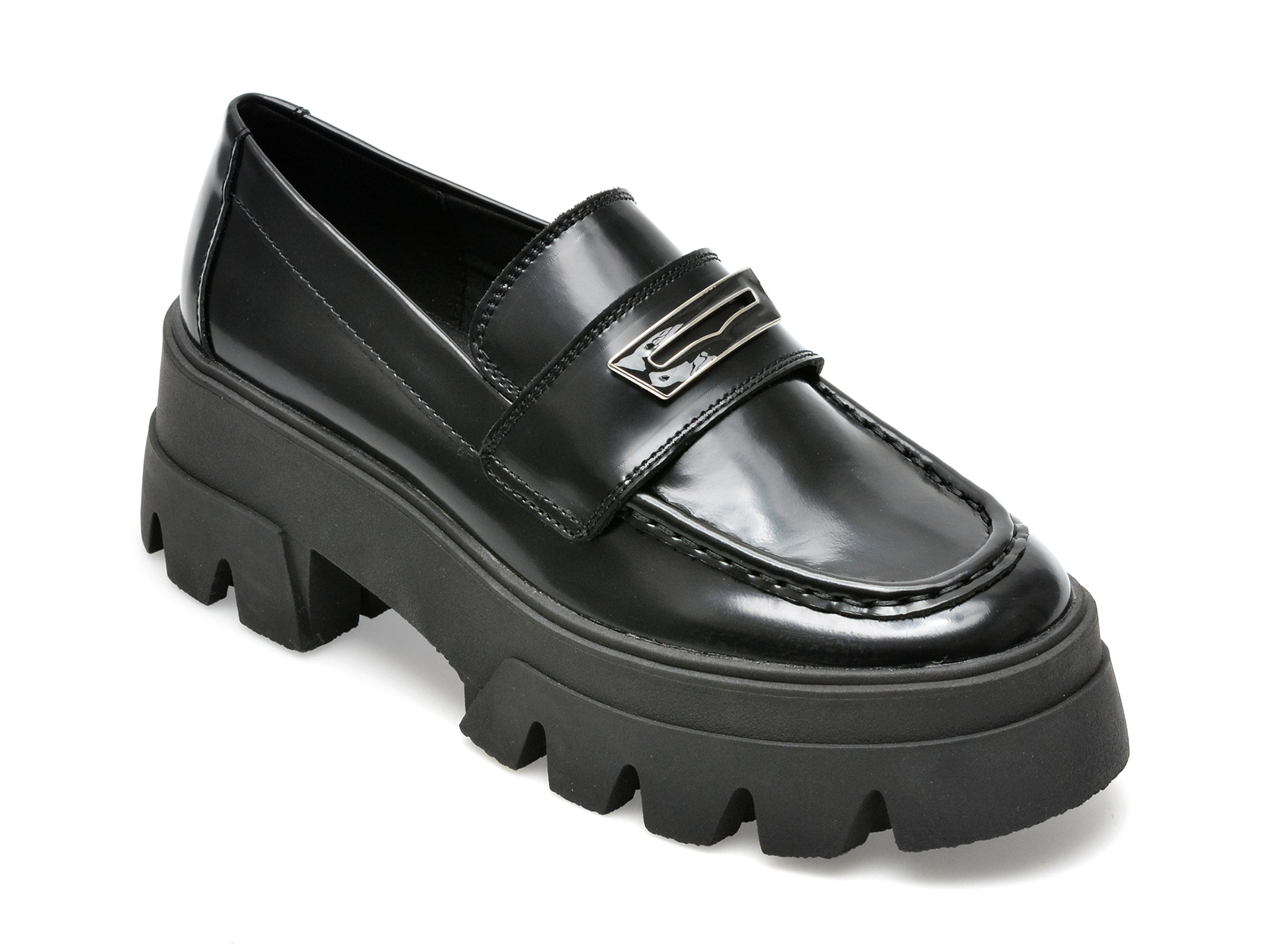 Pantofi ALDO negri, GRANDWALK001, din piele naturala lacuita /femei/pantofi imagine super redus 2022